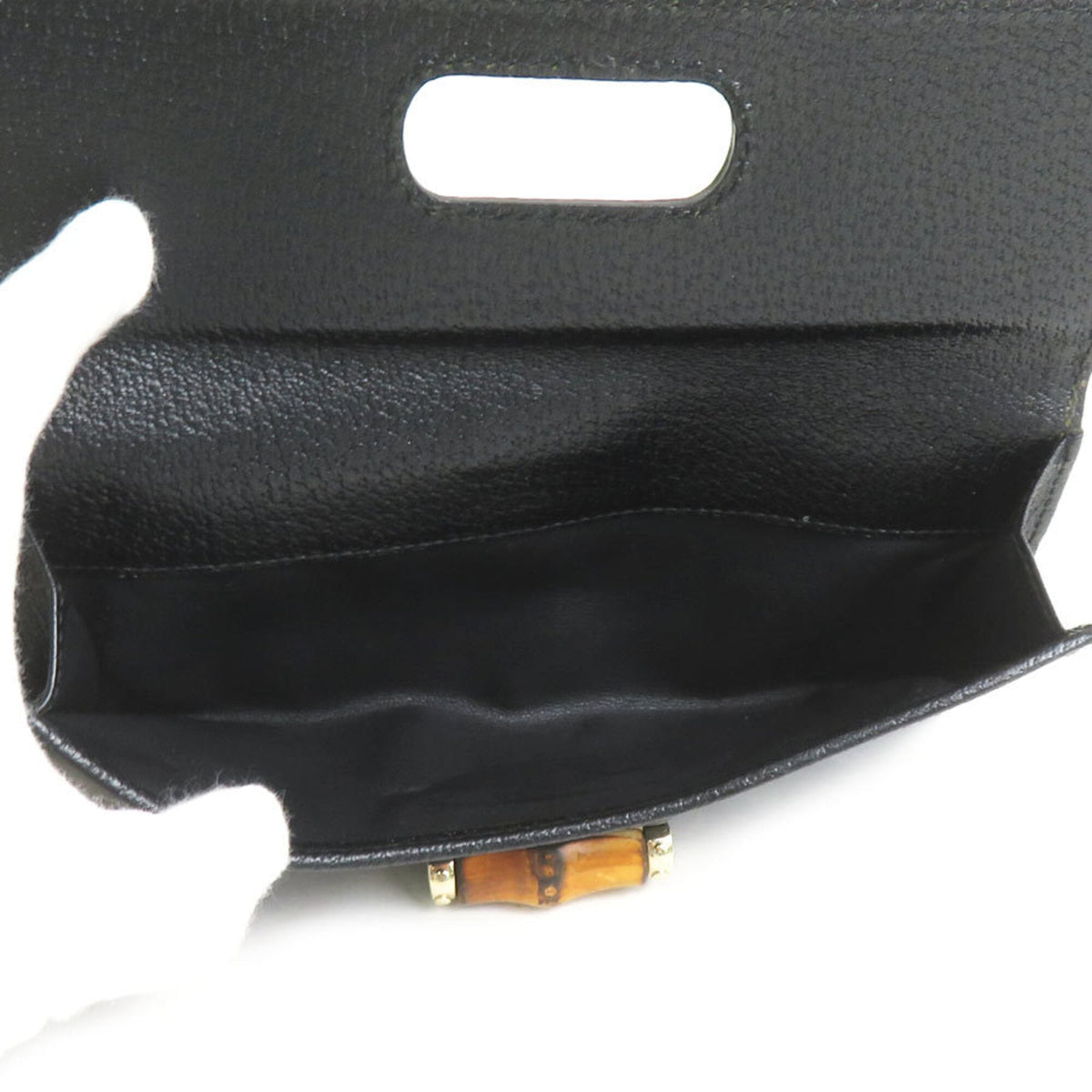 Gucci Black Gg Canvas Leather Long Wallet (Bi-Fold) (Pre-Owned)