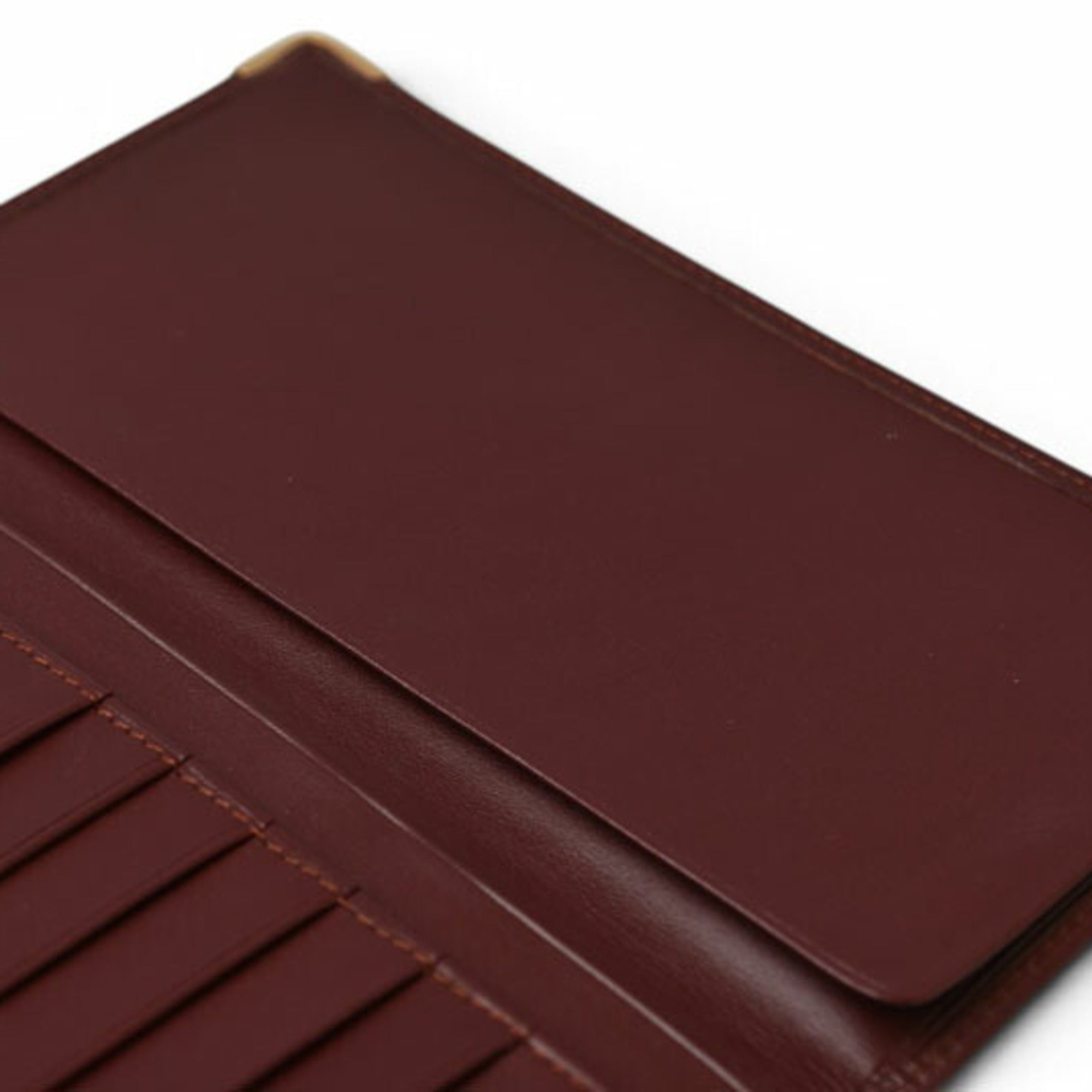 Cartier Must Bordeaux Leather Long Wallet (Bi-Fold) (Pre-Owned)