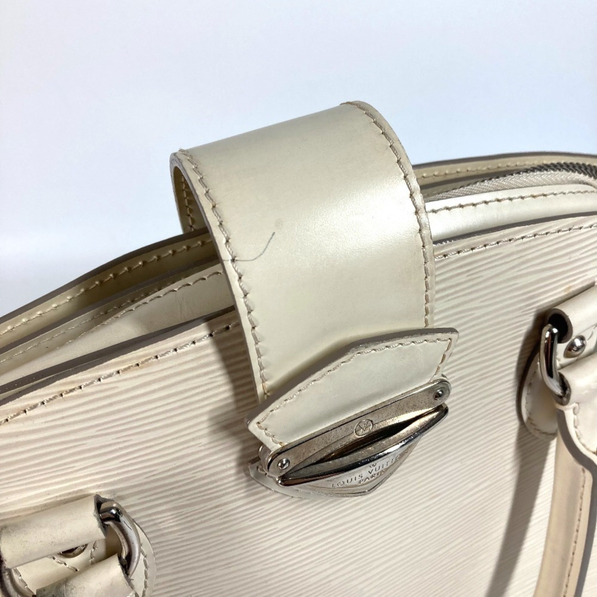 Louis Vuitton Lv Off White White Epi Leather Boston Bag Handbag Shoulder Bag (Pre-Owned)