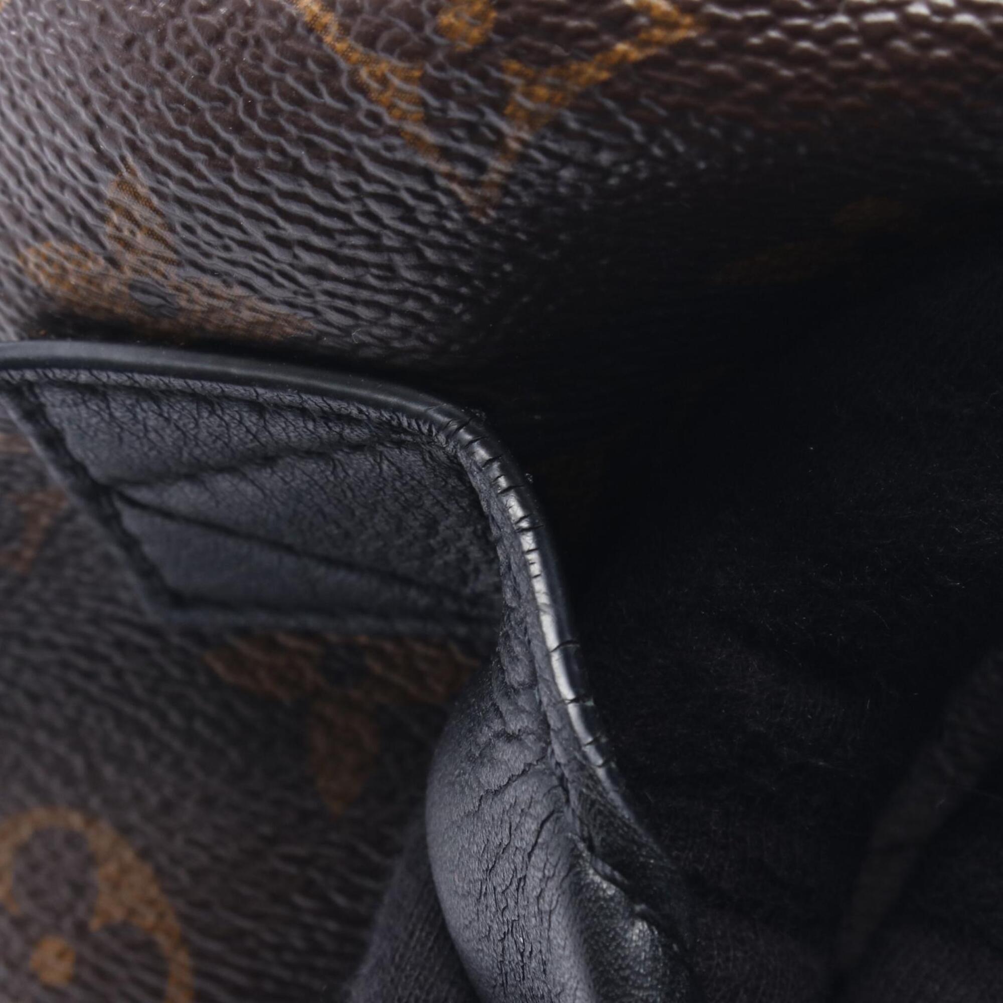 Louis Vuitton Black Brown Monogram Monogram Backpack Handbag (Pre-Owned)