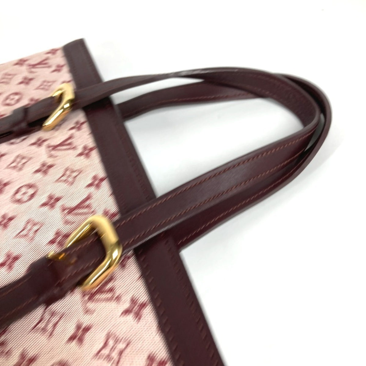 Louis Vuitton Red Color Monogram Mini Handbag Tote Bag (Pre-Owned)