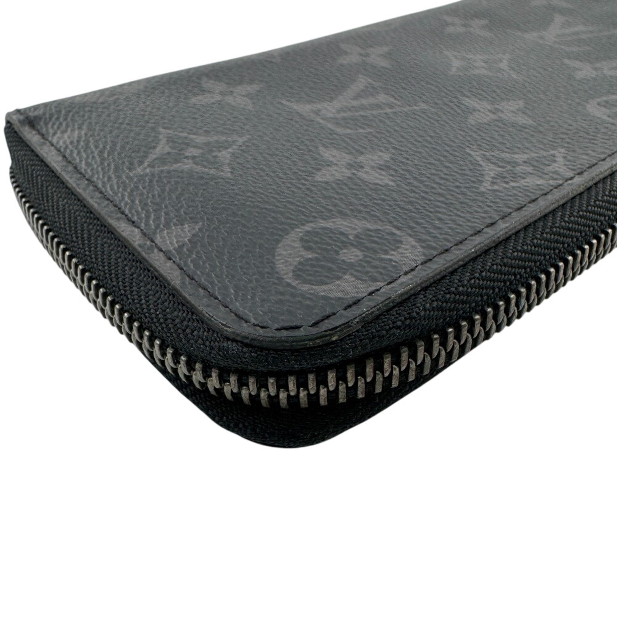 Louis Vuitton Black Leather Long Wallet (Bi-Fold) (Pre-Owned)