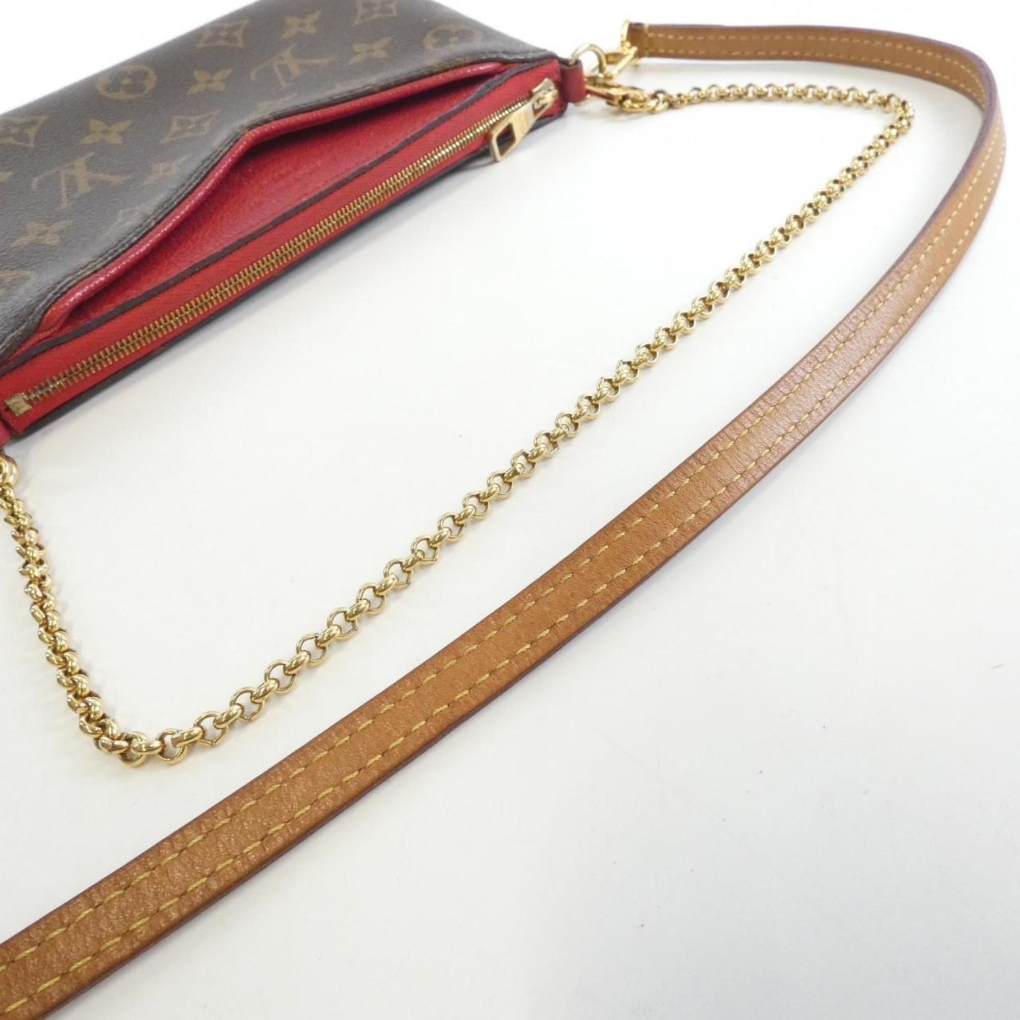 Louis Vuitton Brown Coated Canvas Shoulder Bag (Pre-Owned)
