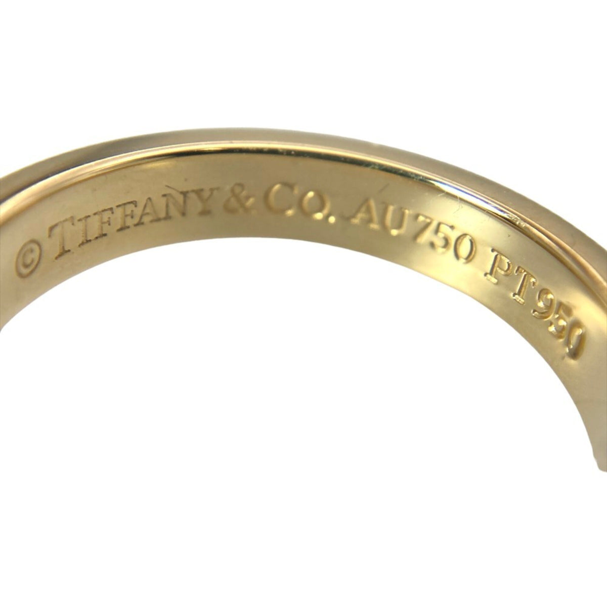 Tiffany Platinum Yellow Gold Yellow Gold (18K) Platinum 950 Band Ring (Pre-Owned)