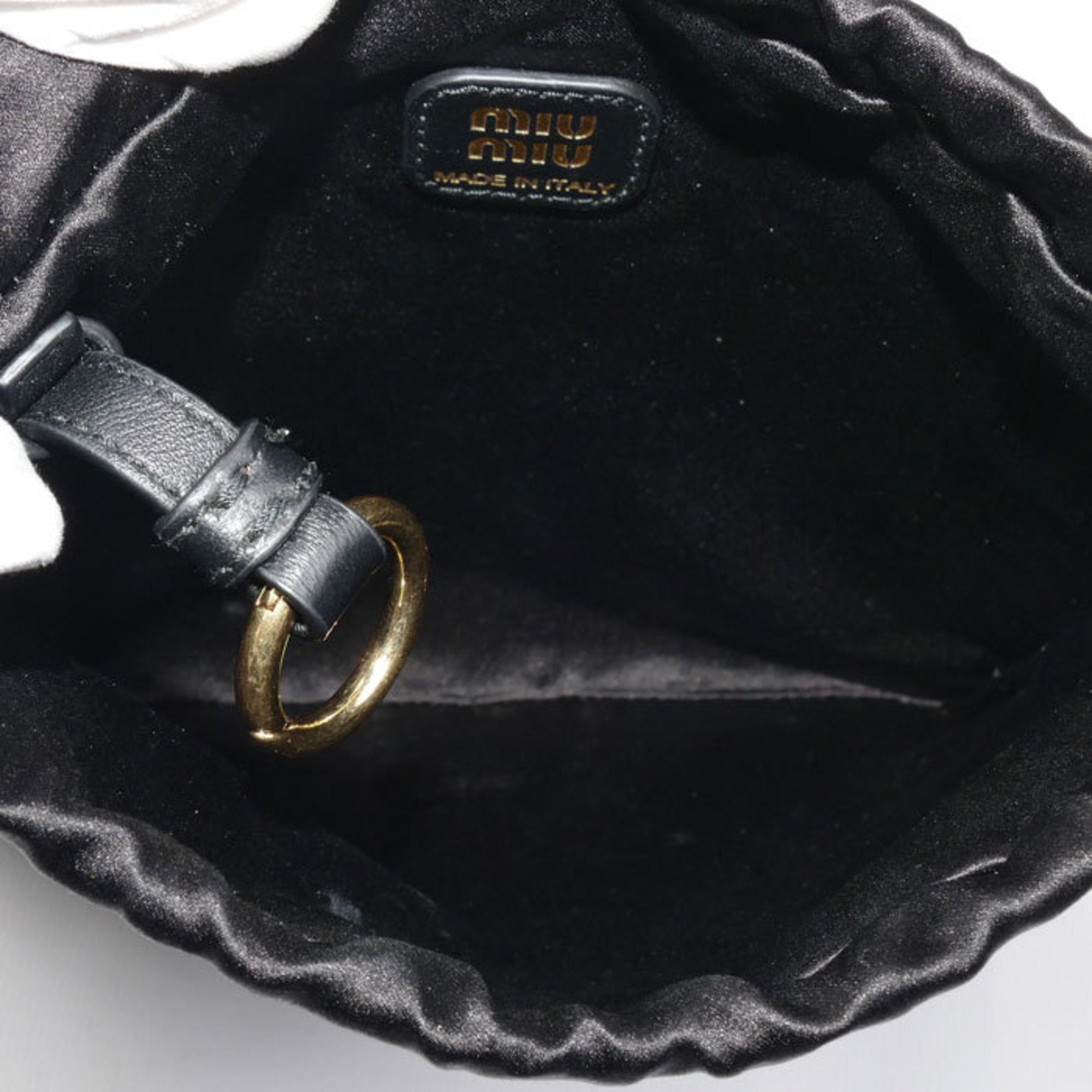 Miu Miu Black Satin Pouch (Pre-Owned)