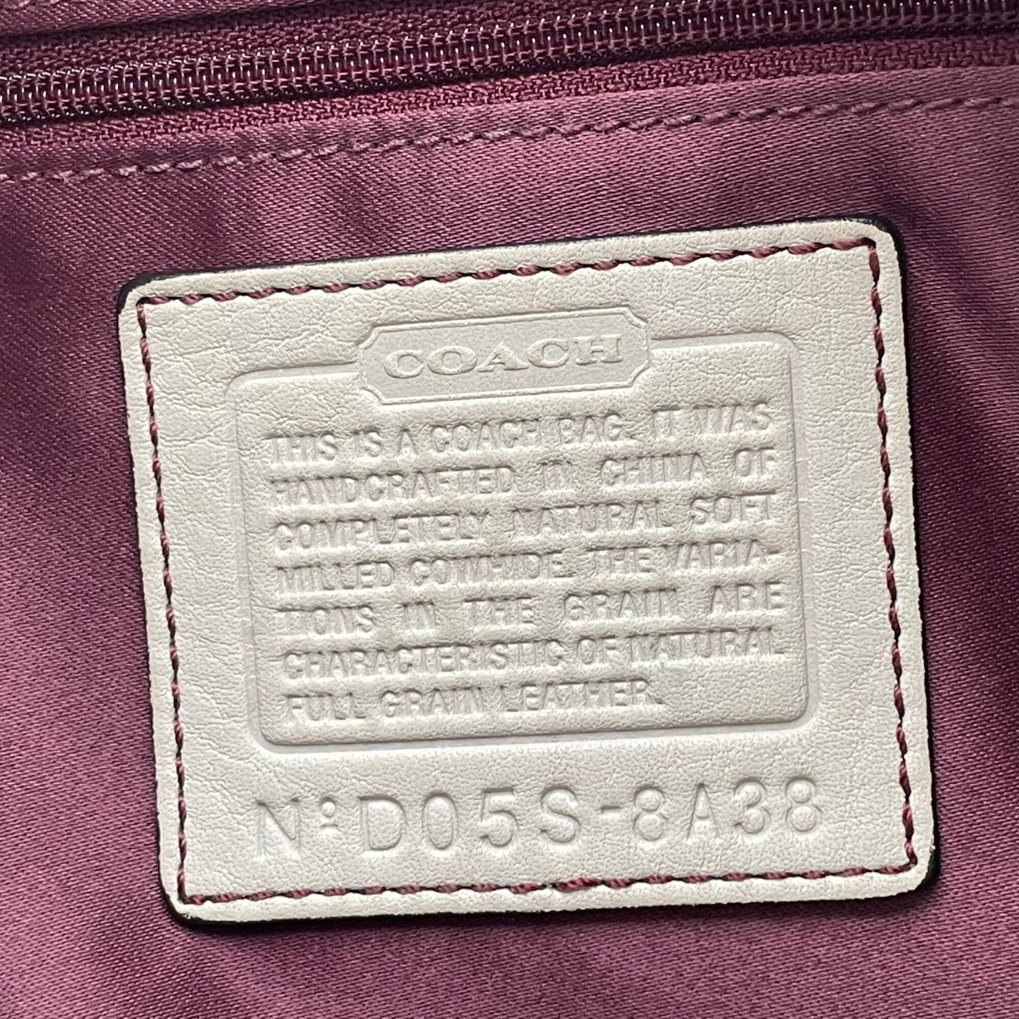 Coach Ivory Leather Handbag Shoulder Bag (Pre-Owned)