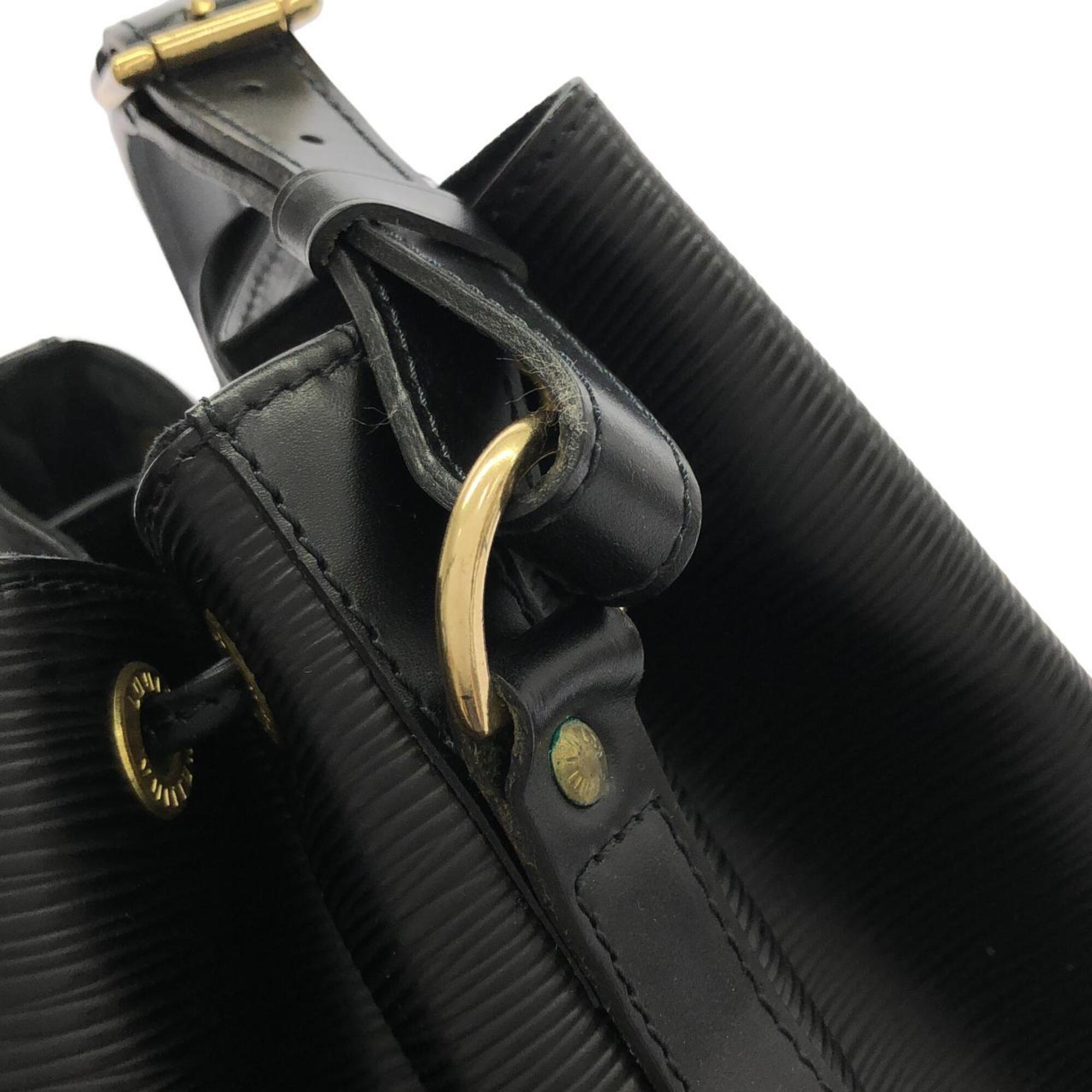 Louis Vuitton Black Leather Shoulder Bag (Pre-Owned)