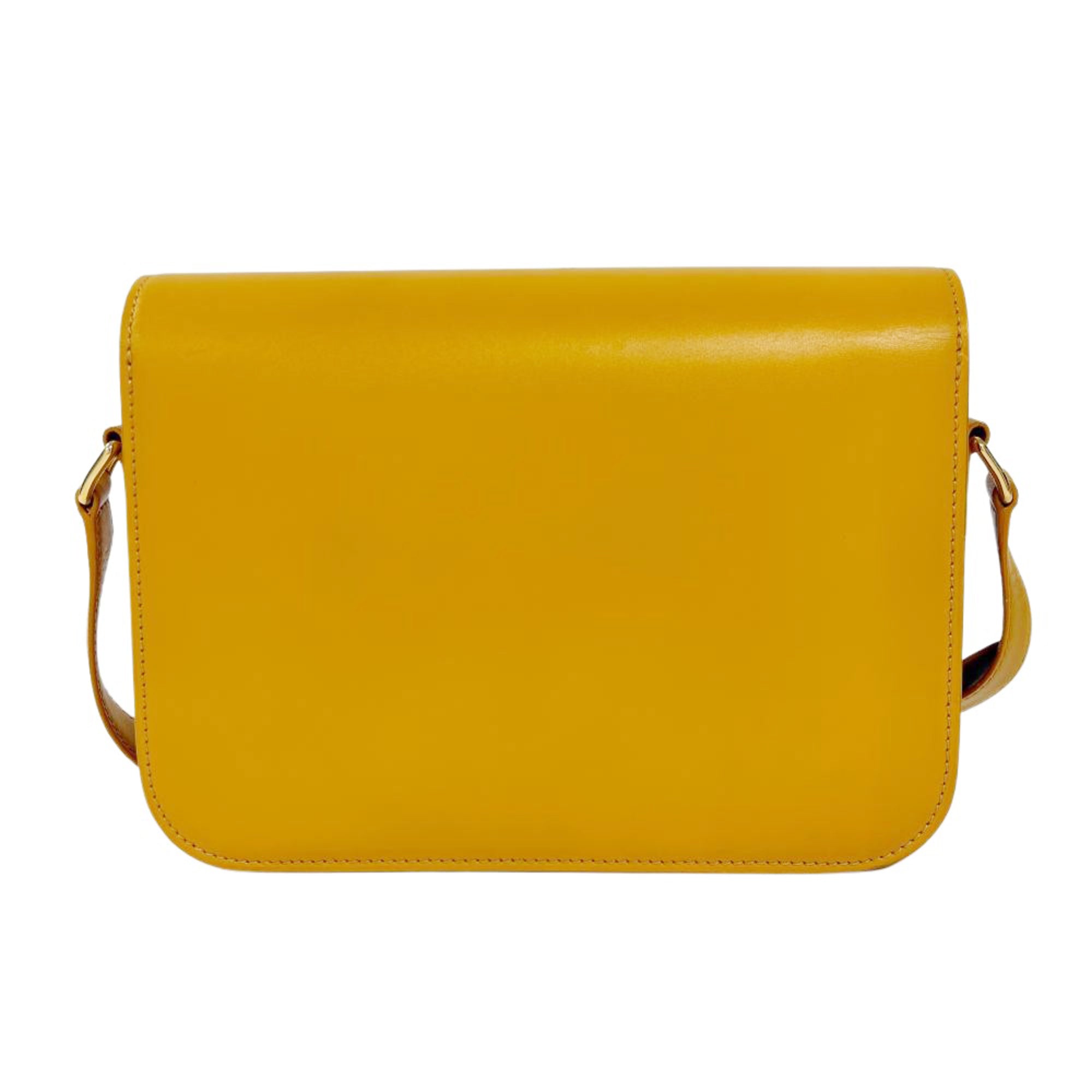 Celine Yellow Leather Shoulder Bag (Pre-Owned)