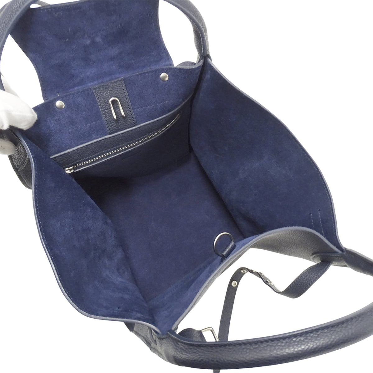 Celine Navy Leather Handbag Shoulder Bag (Pre-Owned)