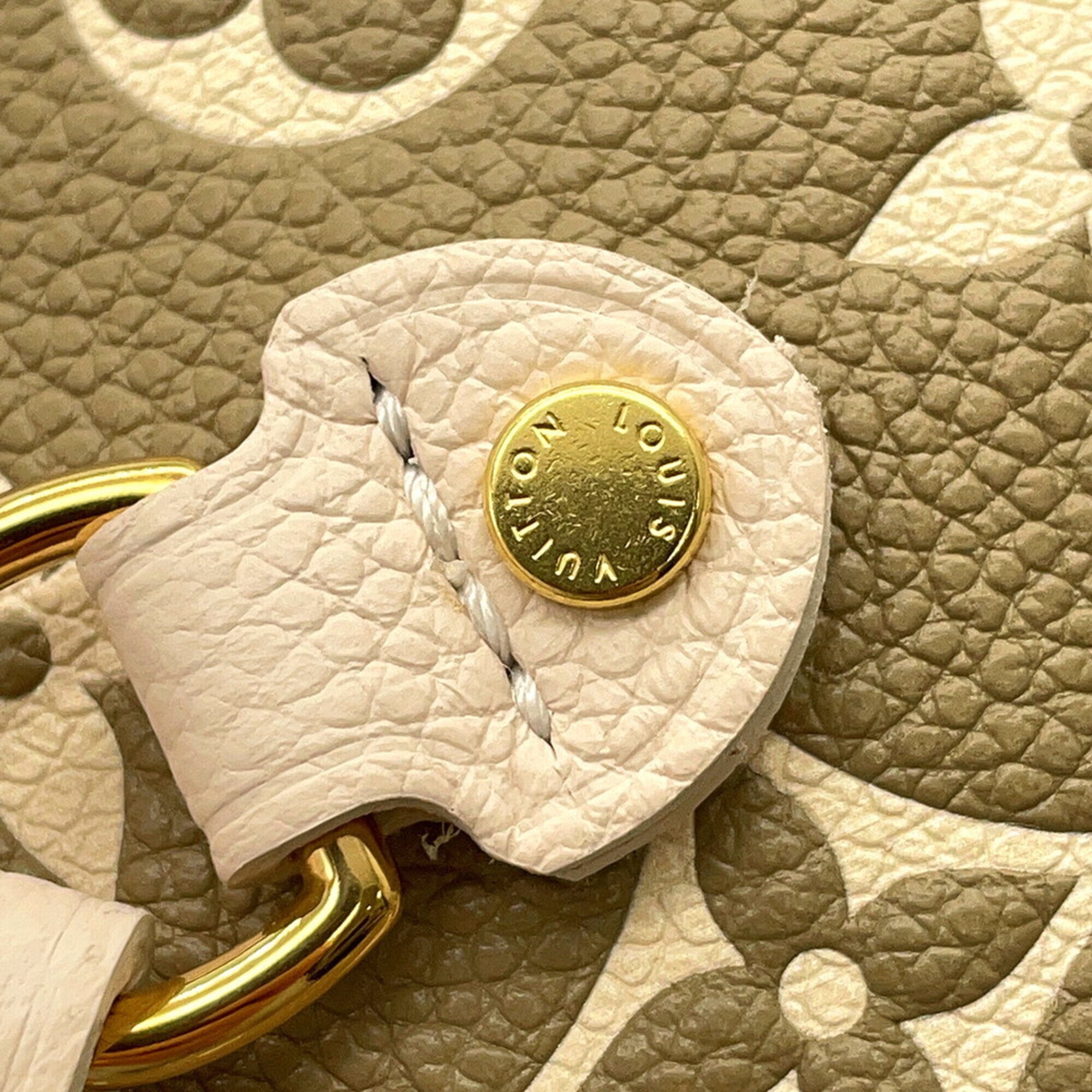 Louis Vuitton Beige Khaki Monogram Empreinte Handbag Shoulder Bag Tote Bag (Pre-Owned)