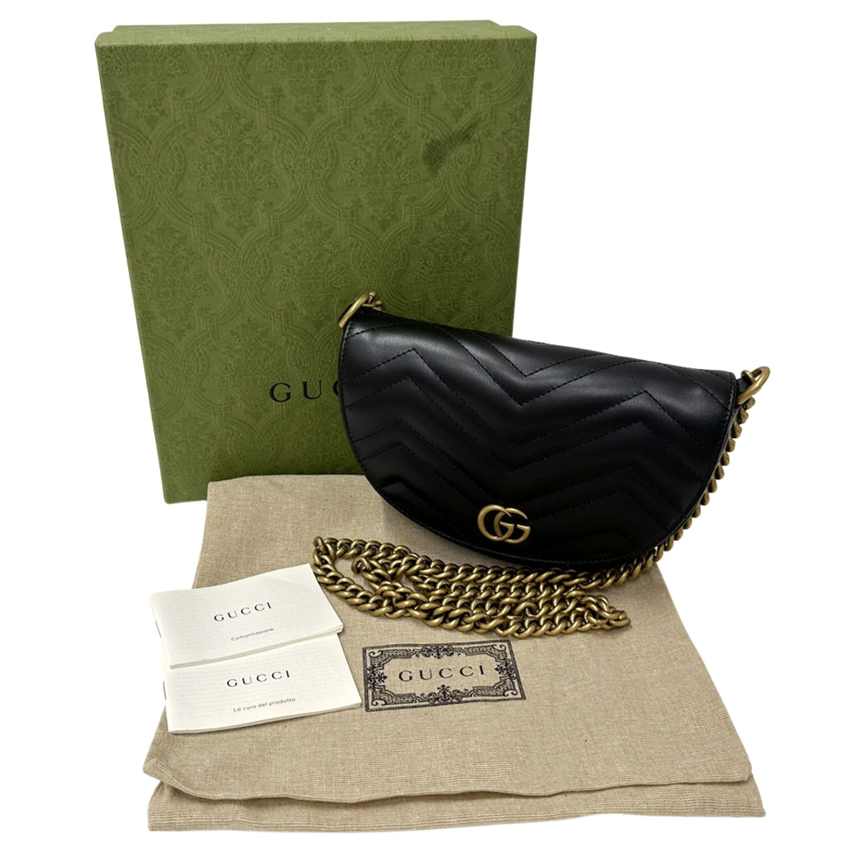 Gucci Black Leather Handbag Shoulder Bag (Pre-Owned)