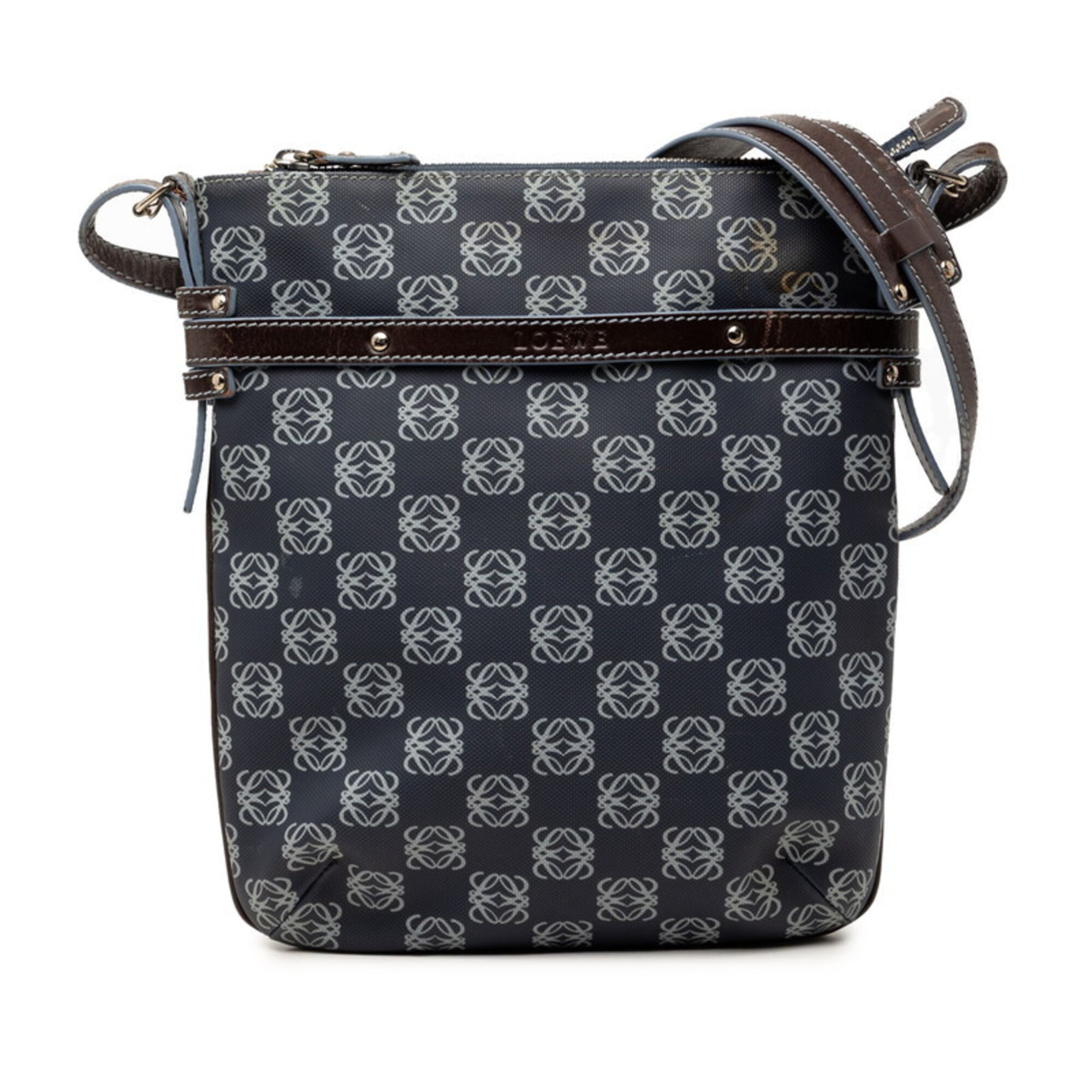 Loewe Navy Pvc Pouch Shoulder Bag (Pre-Owned)