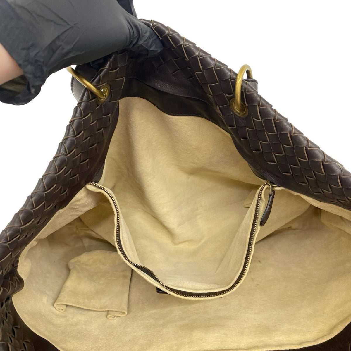 Bottega Veneta Brown Leather Handbag Tote Bag (Pre-Owned)