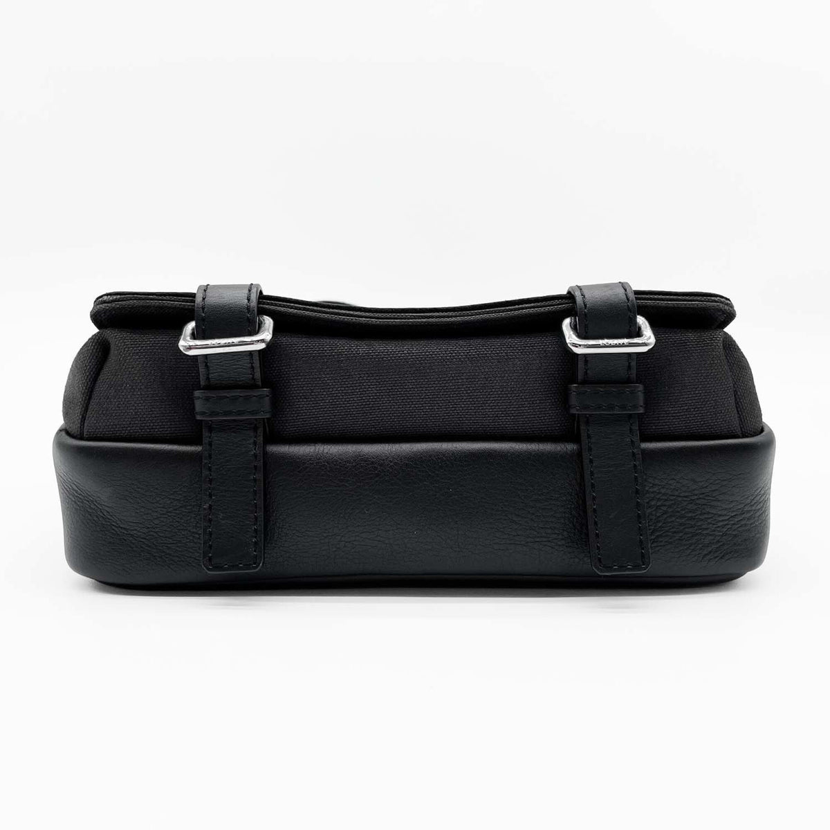 Loewe Black Gray Canvas Leather Messenger Bag Shoulder Bag (Pre-Owned)
