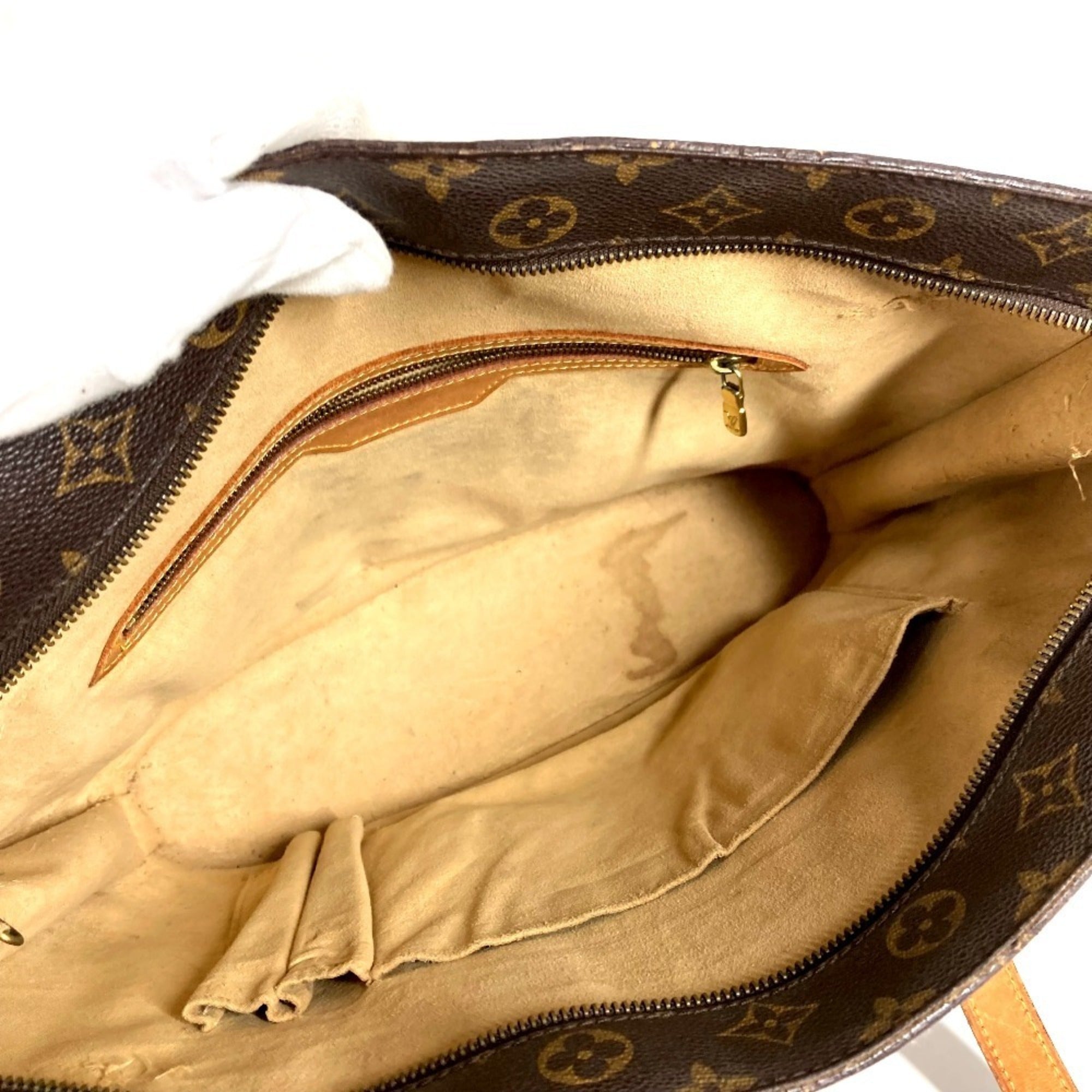 Louis Vuitton Brown Monogram Canvas Shoulder Bag Tote Bag (Pre-Owned)