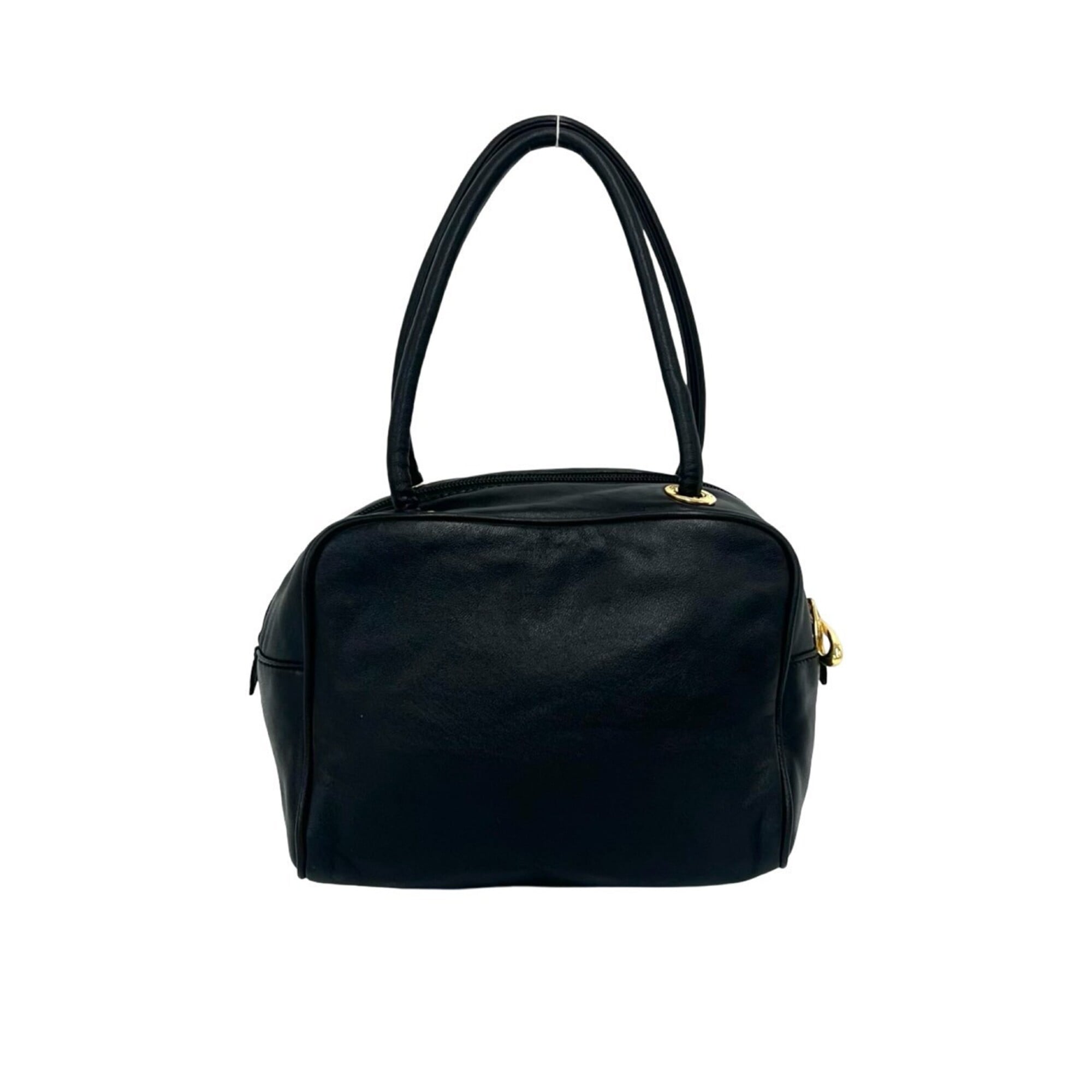 Loewe Black Leather Boston Bag Handbag Tote Bag (Pre-Owned)