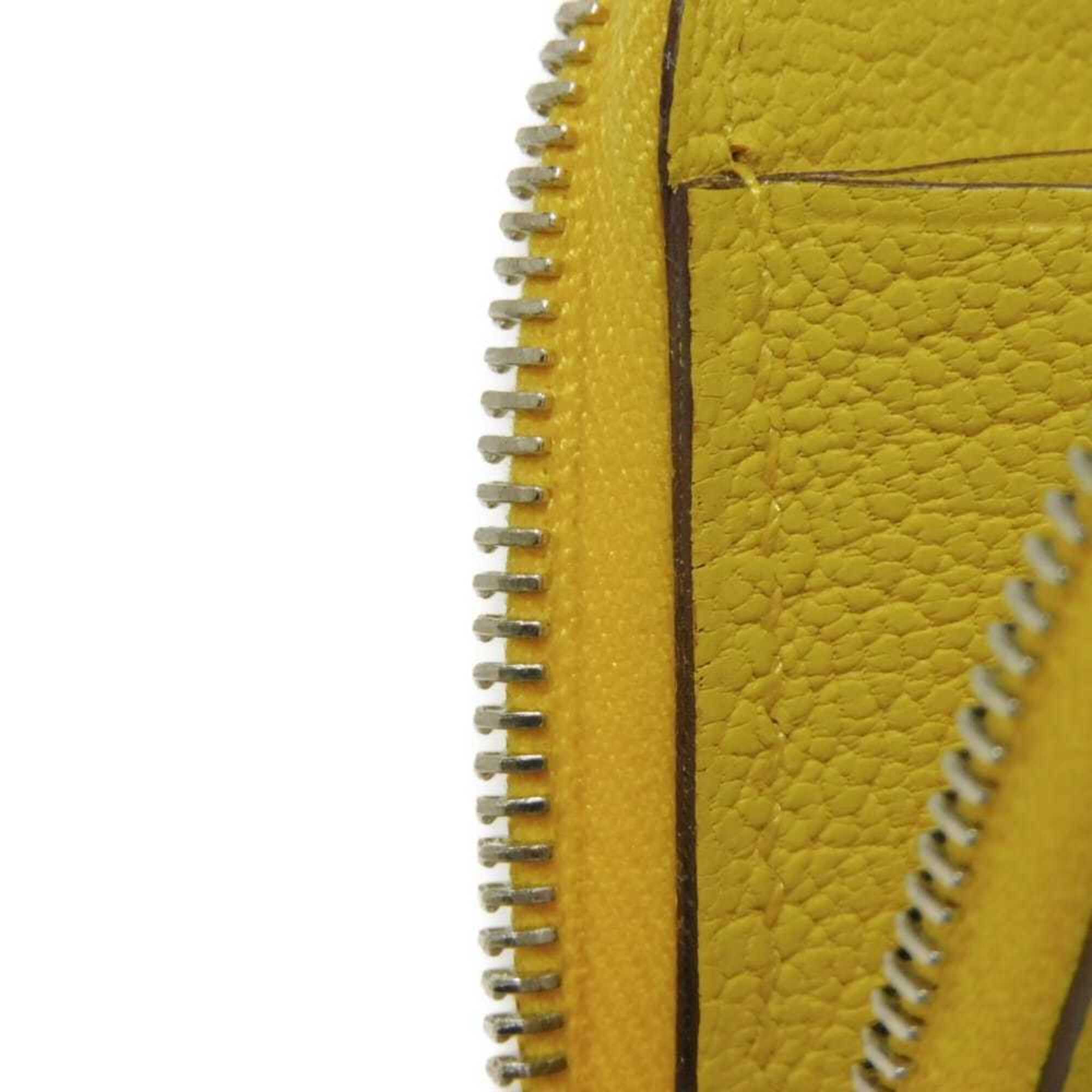 Hermes Yellow Evercalf Leather Coin Purse/Coin Case (Pre-Owned)