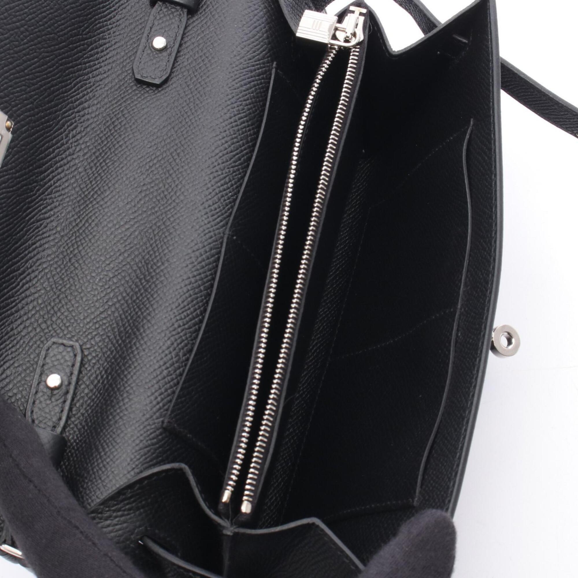 Hermes Black Epsom Leather Handbag Shoulder Bag (Pre-Owned)