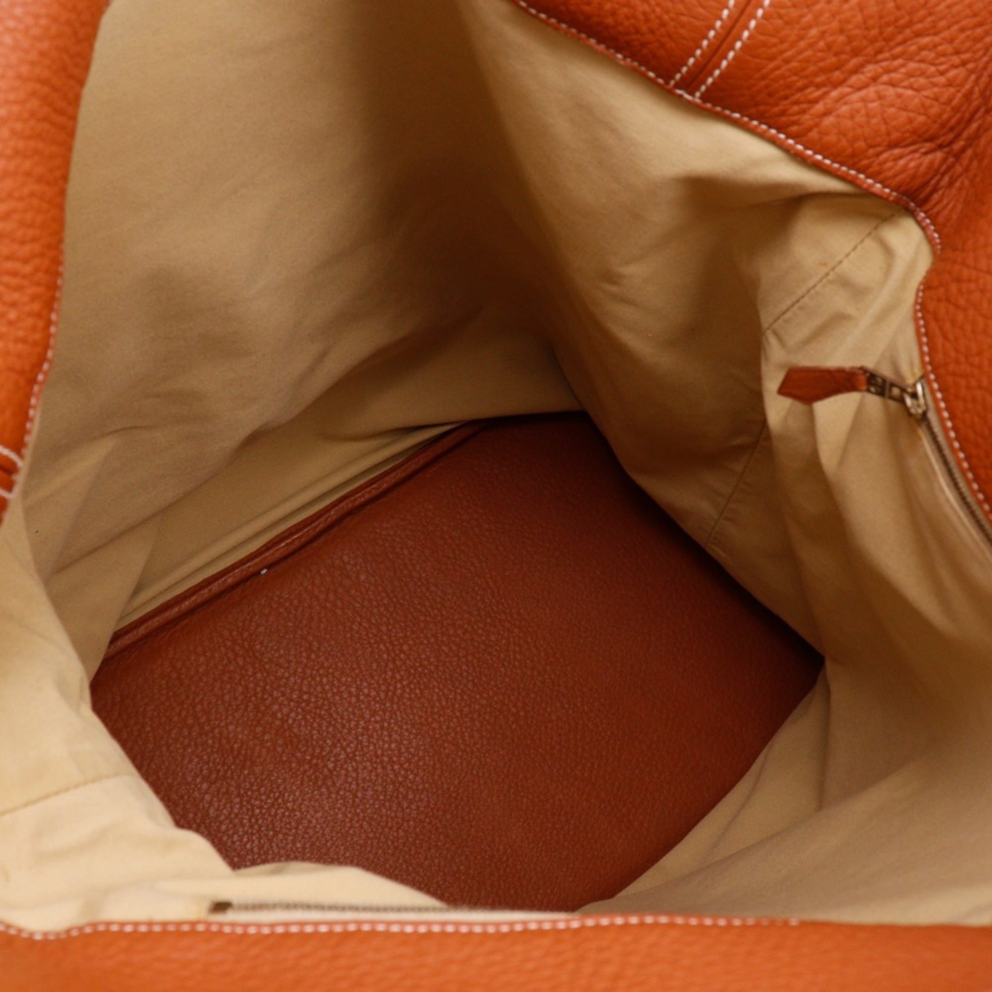Hermes Brown Taurillon Clemence Leather Tote Bag (Pre-Owned)