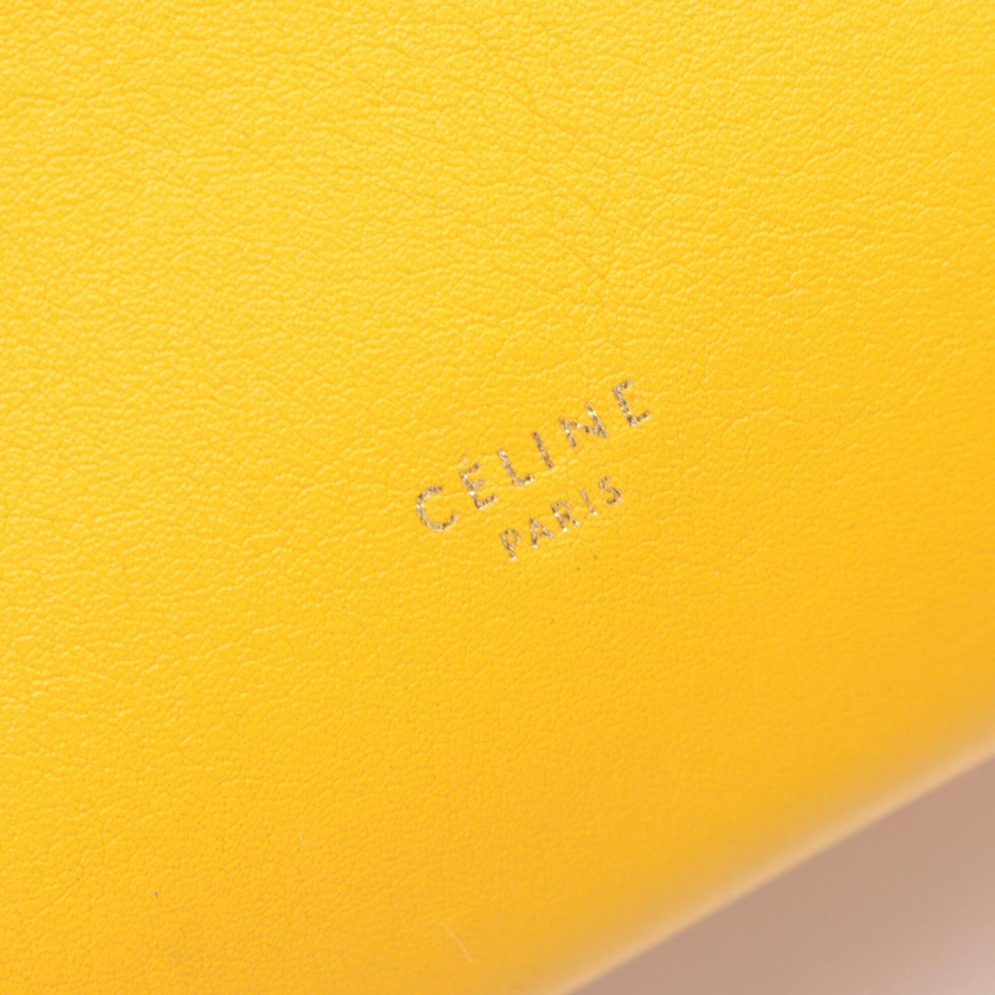Celine Yellow Leather Handbag (Pre-Owned)