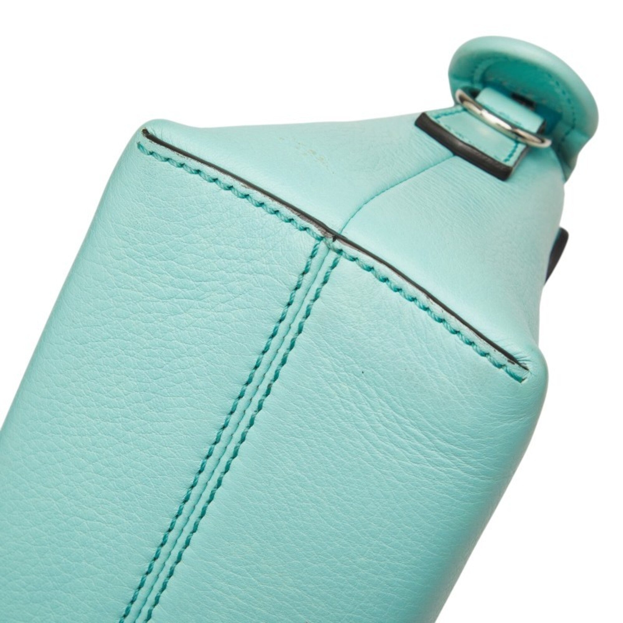 Fendi Green Leather Handbag Shoulder Bag (Pre-Owned)