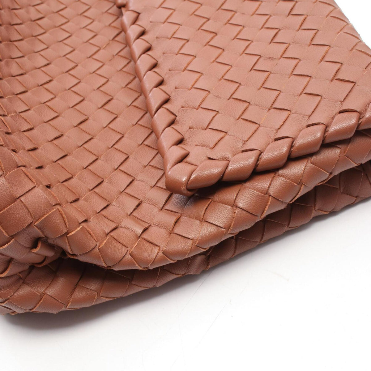 Bottega Veneta Brown Leather Handbag Shoulder Bag (Pre-Owned)