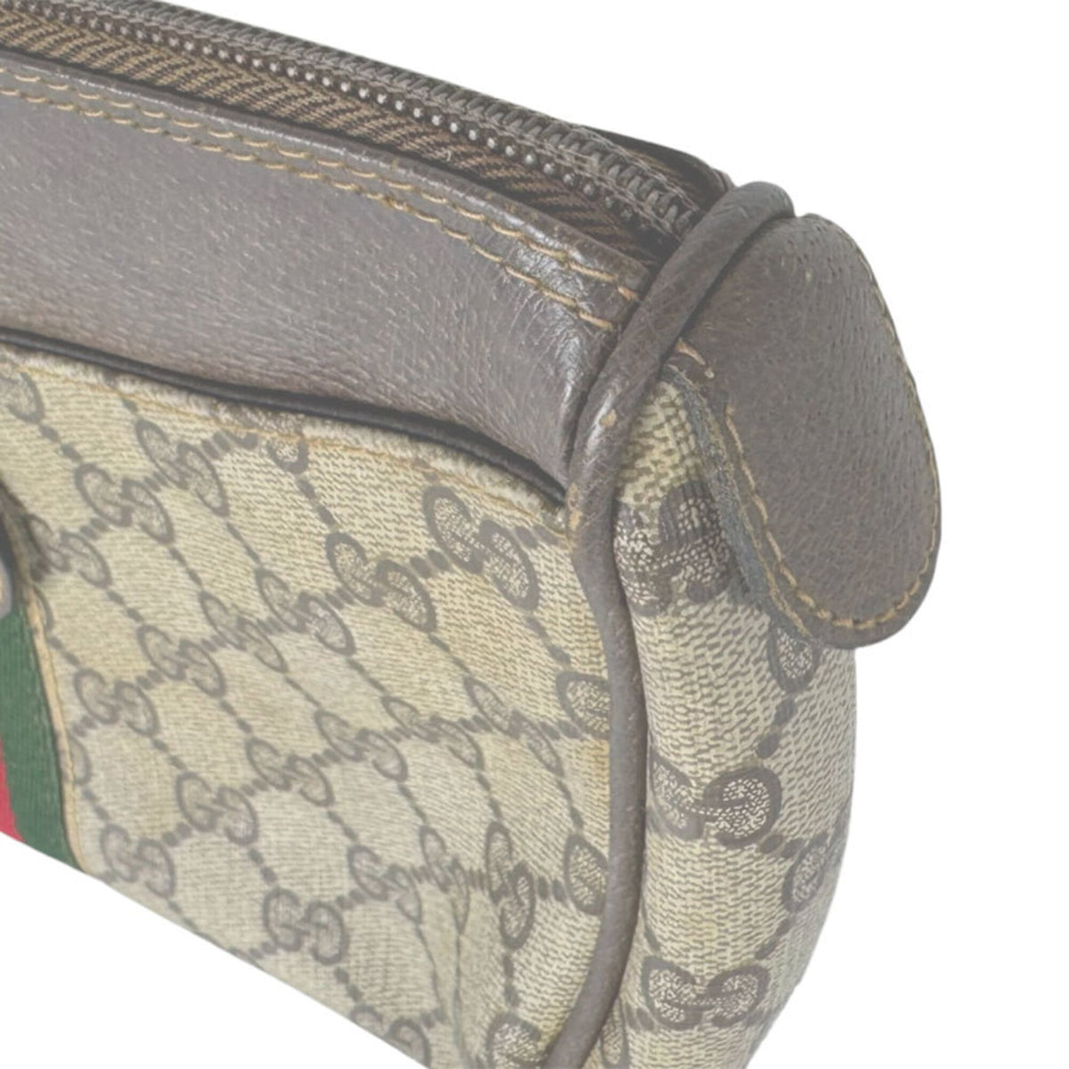 Gucci Brown Gg Supreme Clutch Bag (Pre-Owned)