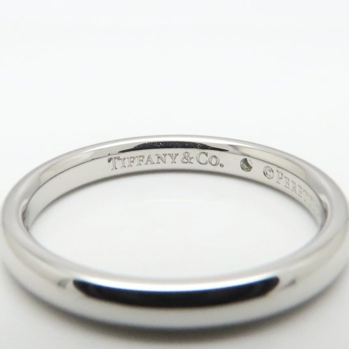 Tiffany Platinum Platinum 950 Band Ring (Pre-Owned)