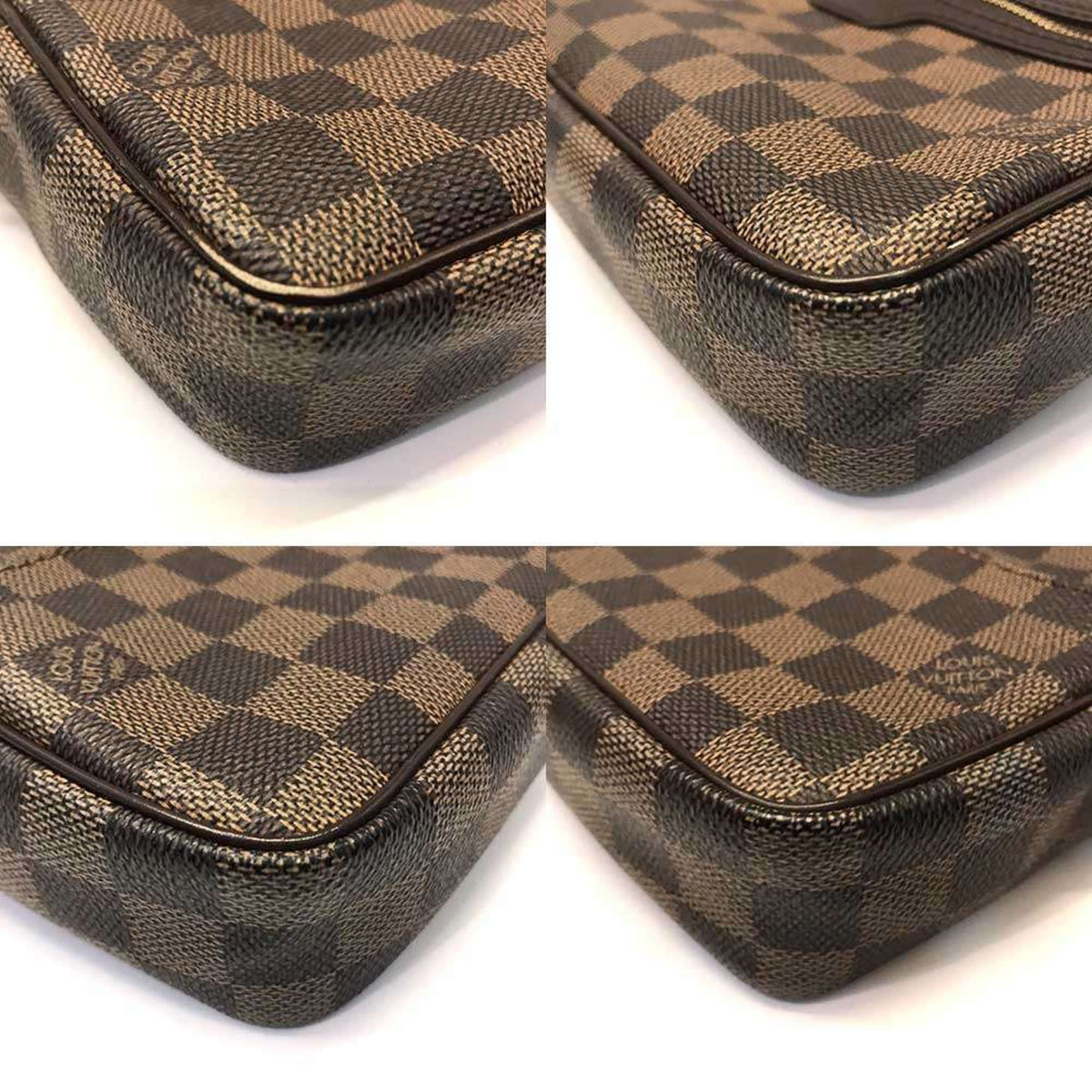 Louis Vuitton Damier Damier Canvas Ebene Damier Canvas Clutch Bag Pochette (Pre-Owned)