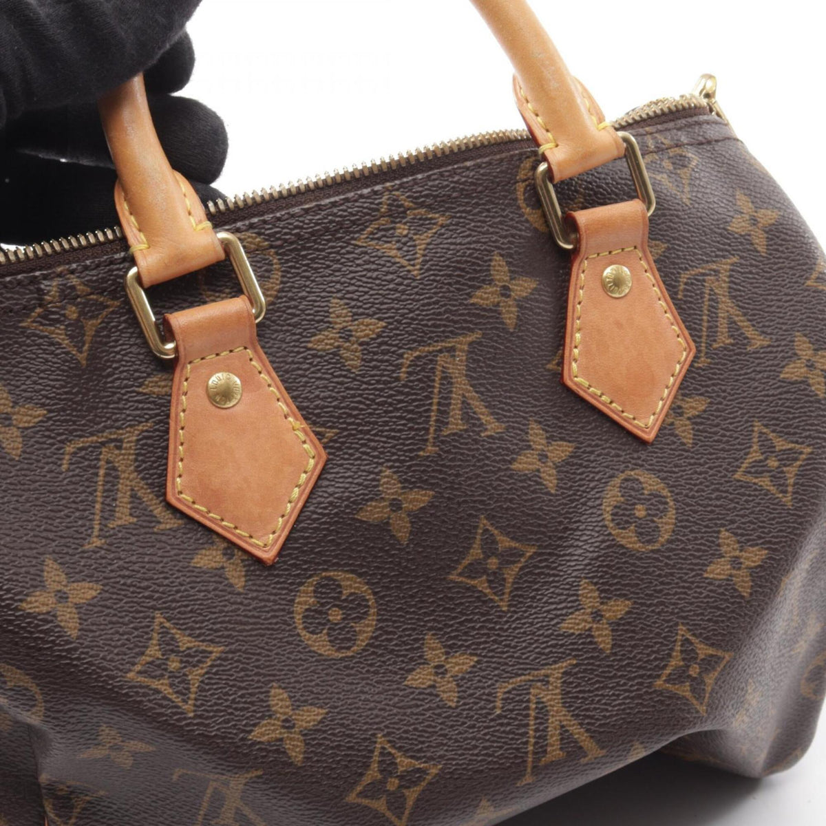Louis Vuitton Brown Coated Canvas Monogram Leather Handbag (Pre-Owned)