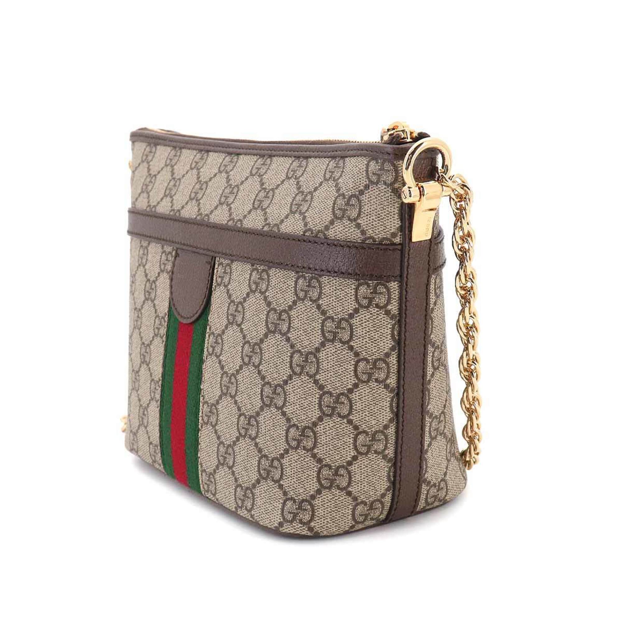 Gucci Beige Brown Gg Supreme Canvas Leather Handbag Shoulder Bag (Pre-Owned)