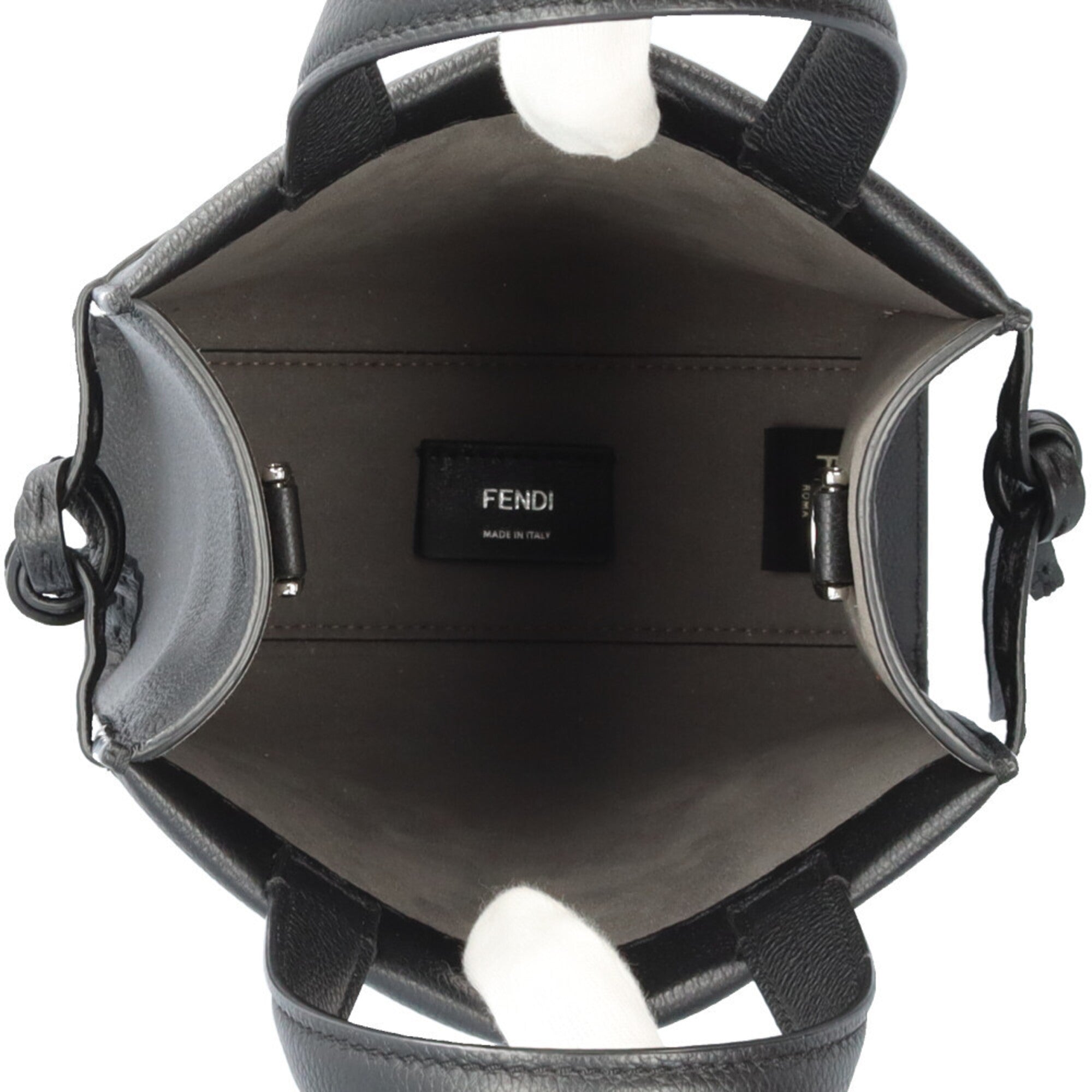 Fendi Black Leather Handbag Shoulder Bag (Pre-Owned)