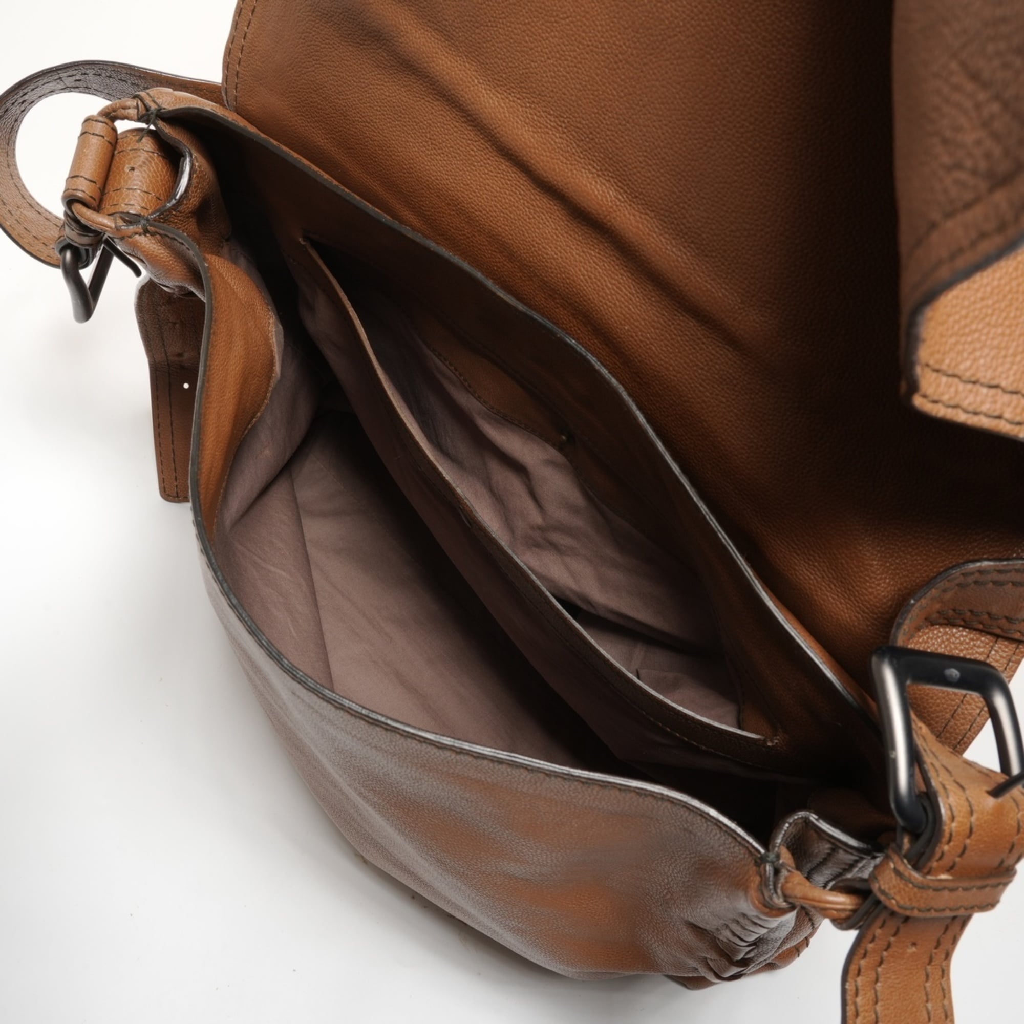 Bottega Veneta Brown Leather Shoulder Bag (Pre-Owned)
