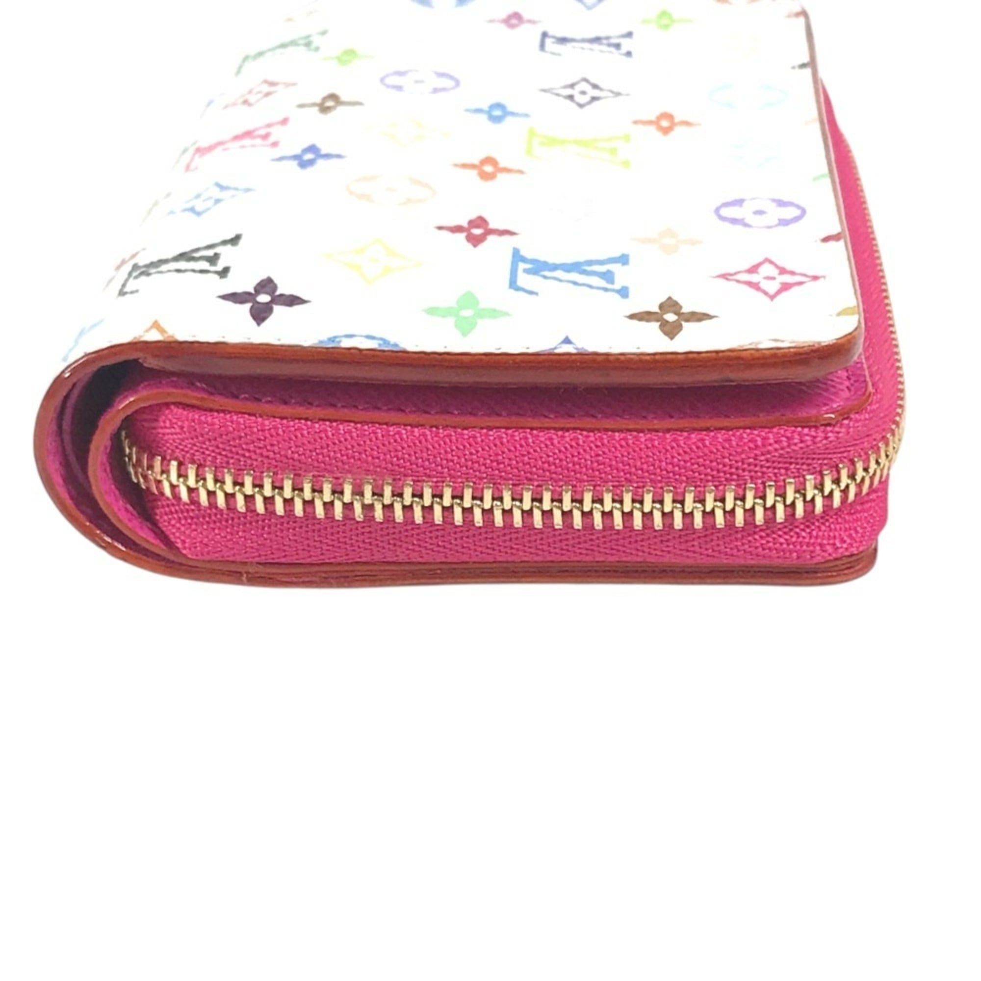 Louis Vuitton Pink White Monogram Multicolore Wallet (Bi-Fold) (Pre-Owned)