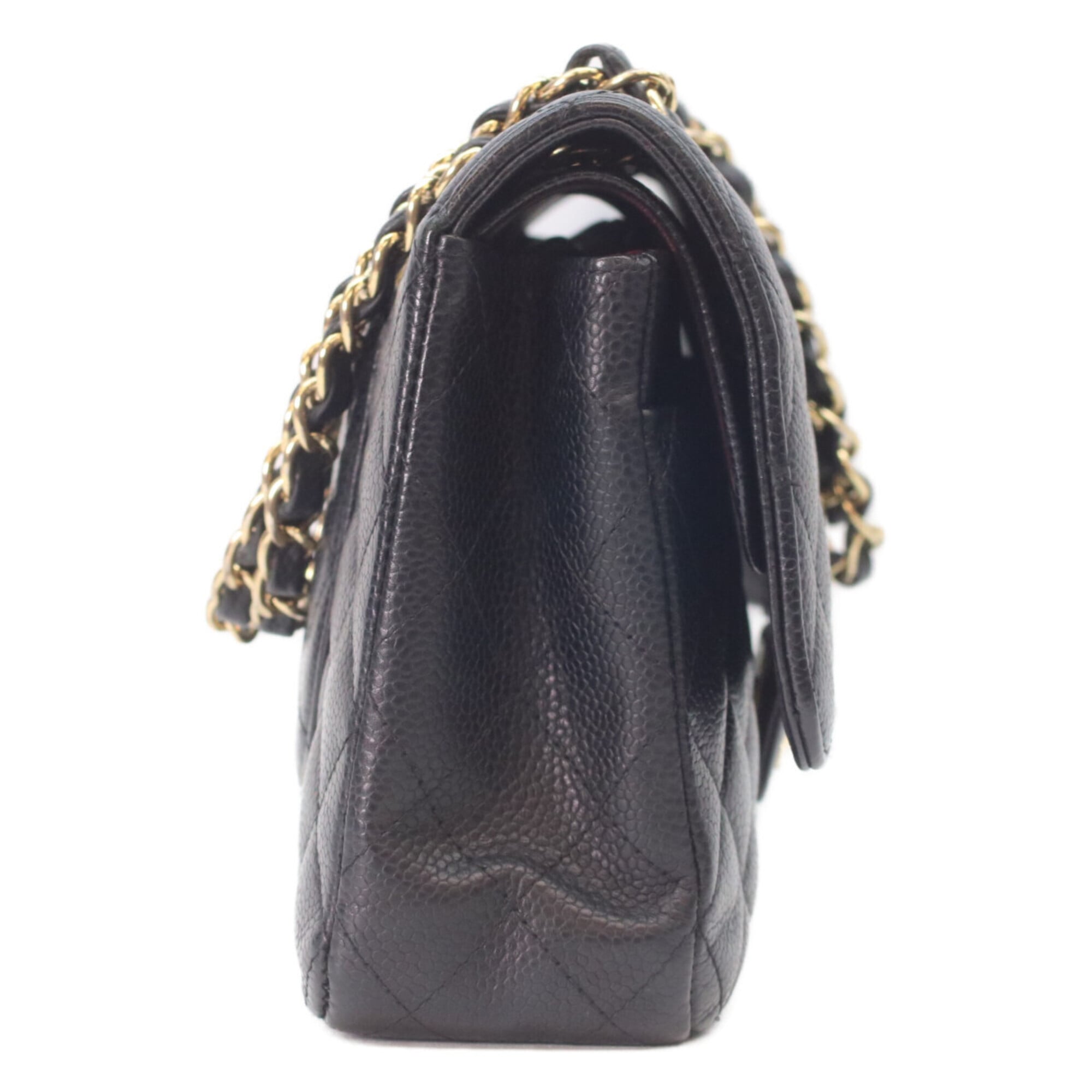 Chanel Black Grained Calfskin Shoulder Bag (Pre-Owned)