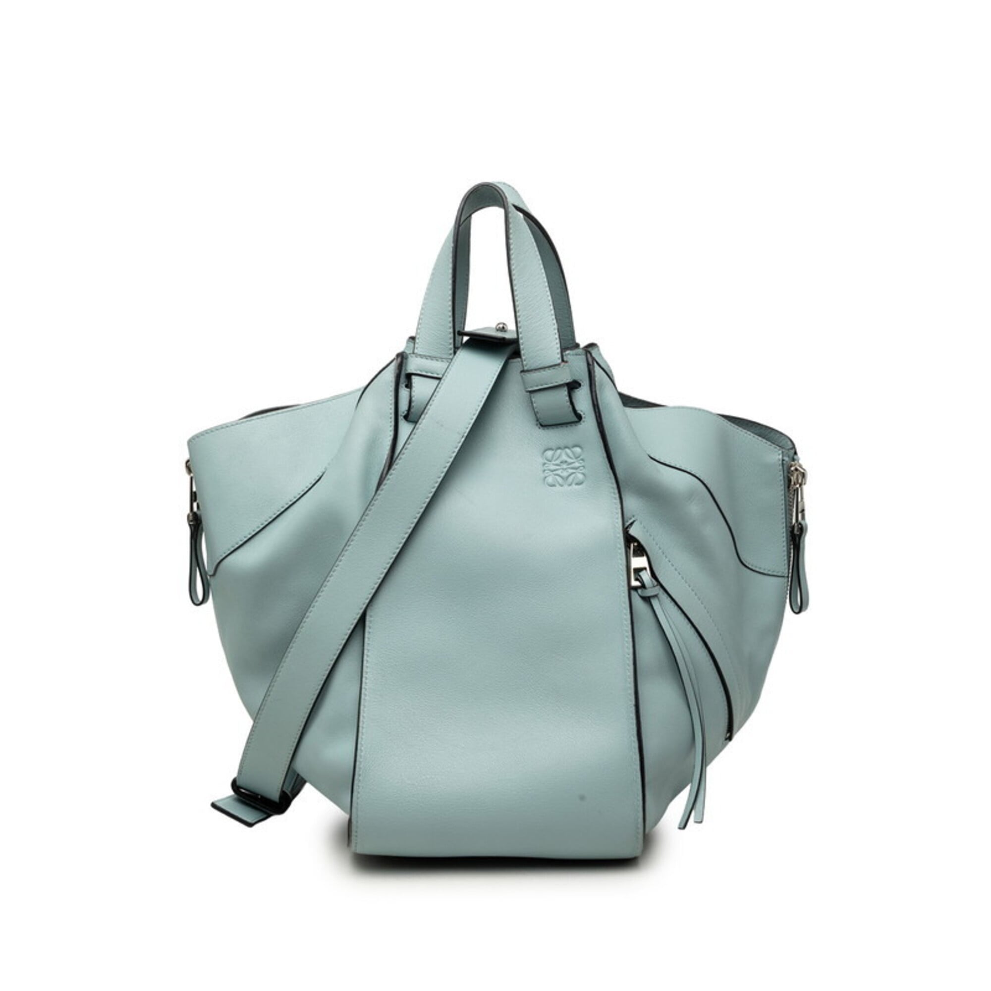 Loewe Blue Leather Handbag Pouch Shoulder Bag (Pre-Owned)