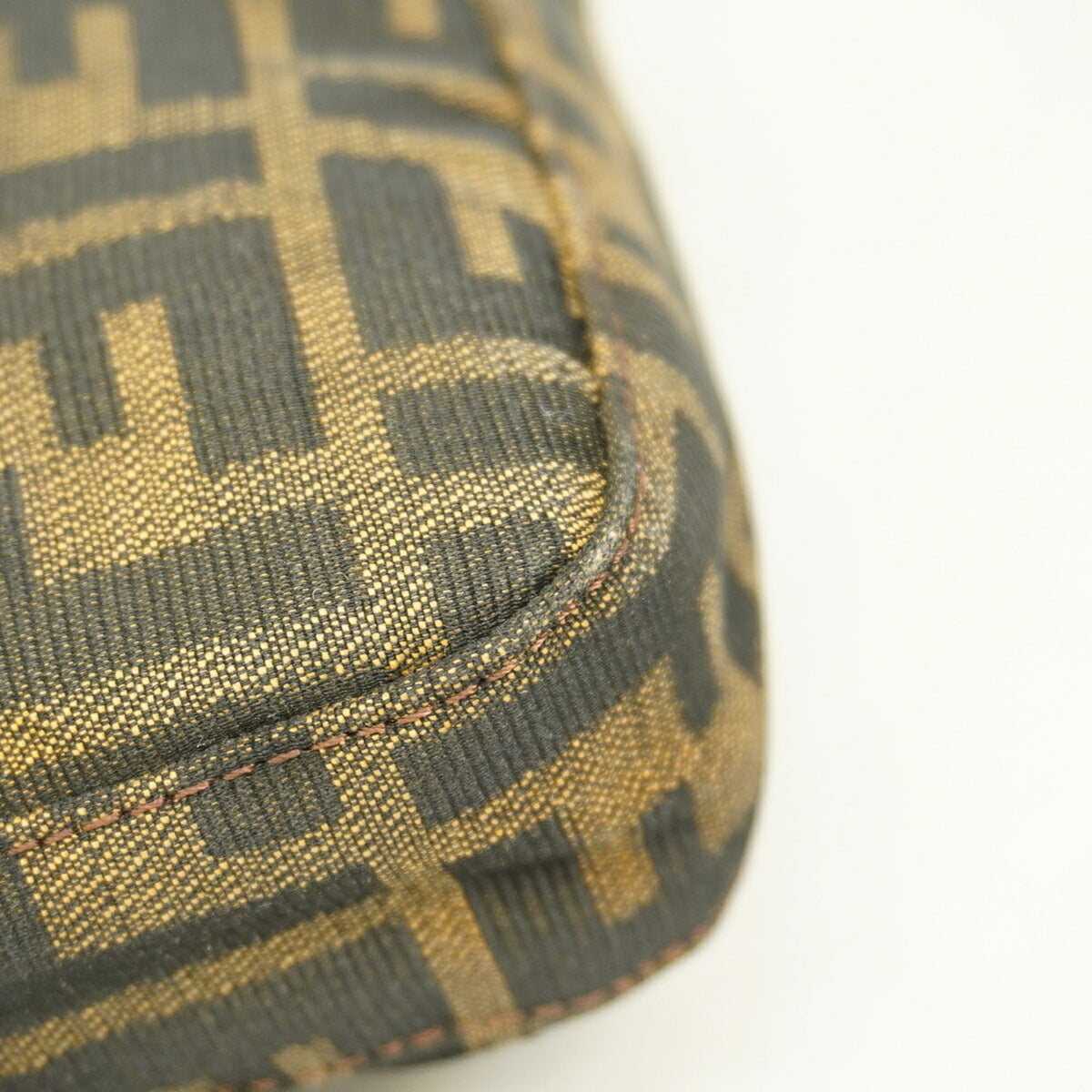 Fendi Brown Nylon Canvas Handbag (Pre-Owned)