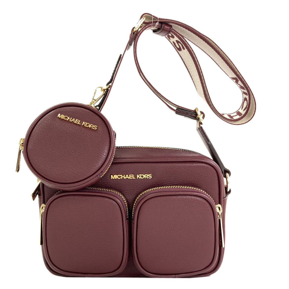 Michael Kors Bordeaux Leather Shoulder Bag (Pre-Owned)