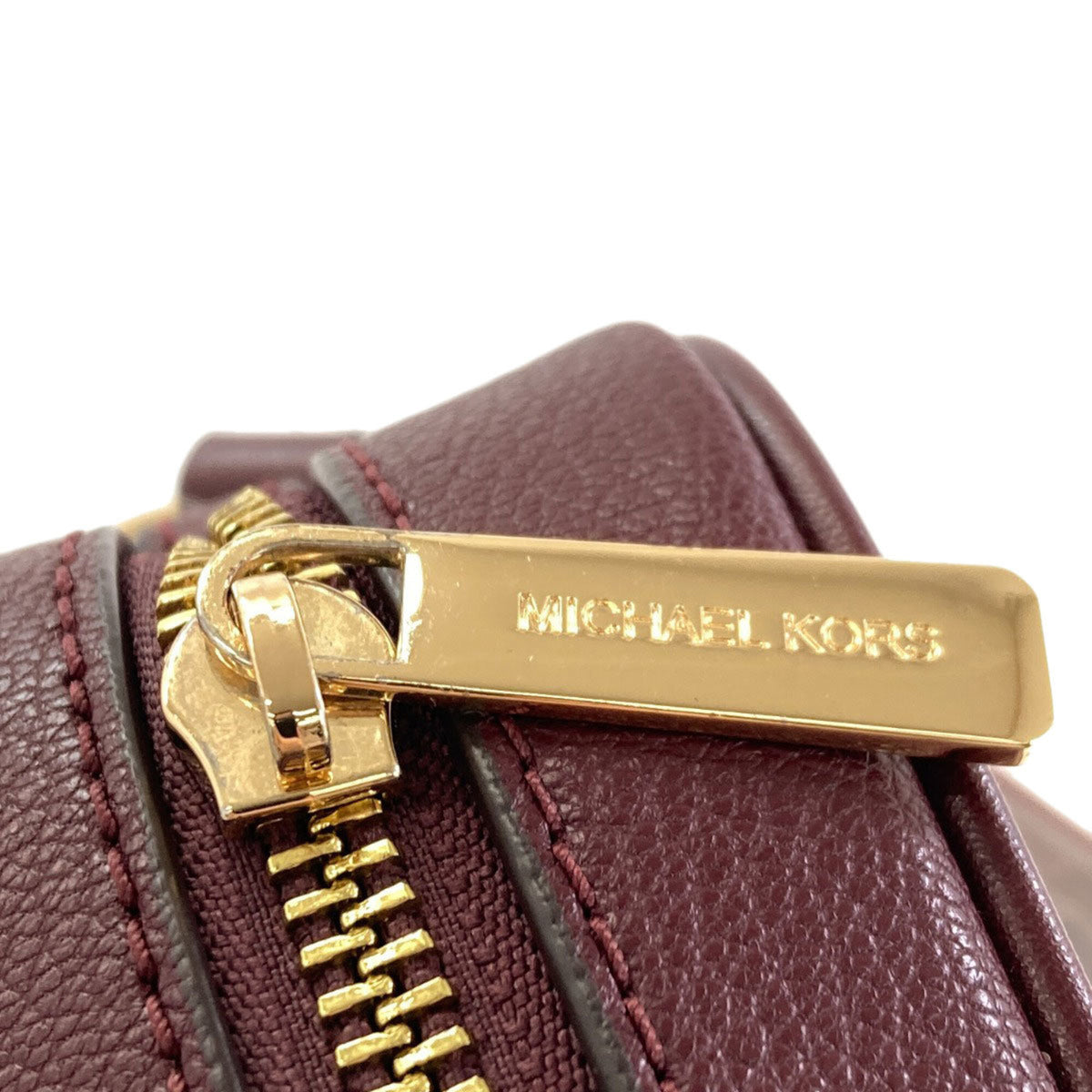 Michael Kors Bordeaux Leather Shoulder Bag (Pre-Owned)
