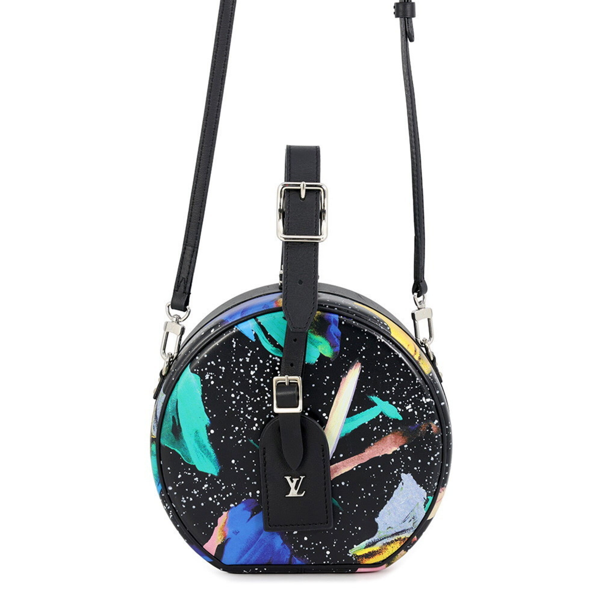 Louis Vuitton Multi-Color Noir Leather Handbag Shoulder Bag (Pre-Owned)