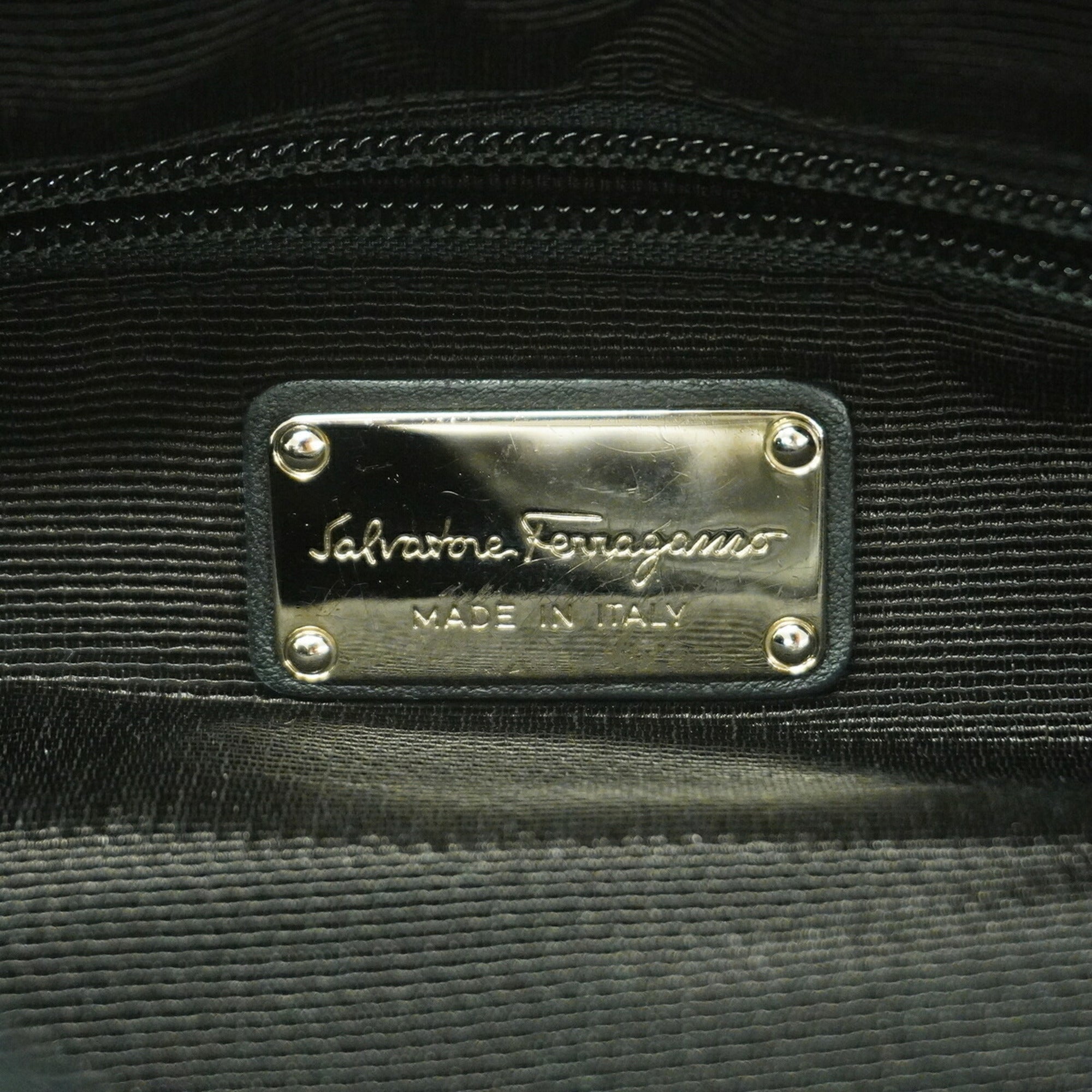 Salvatore Ferragamo Black Nylon Handbag (Pre-Owned)