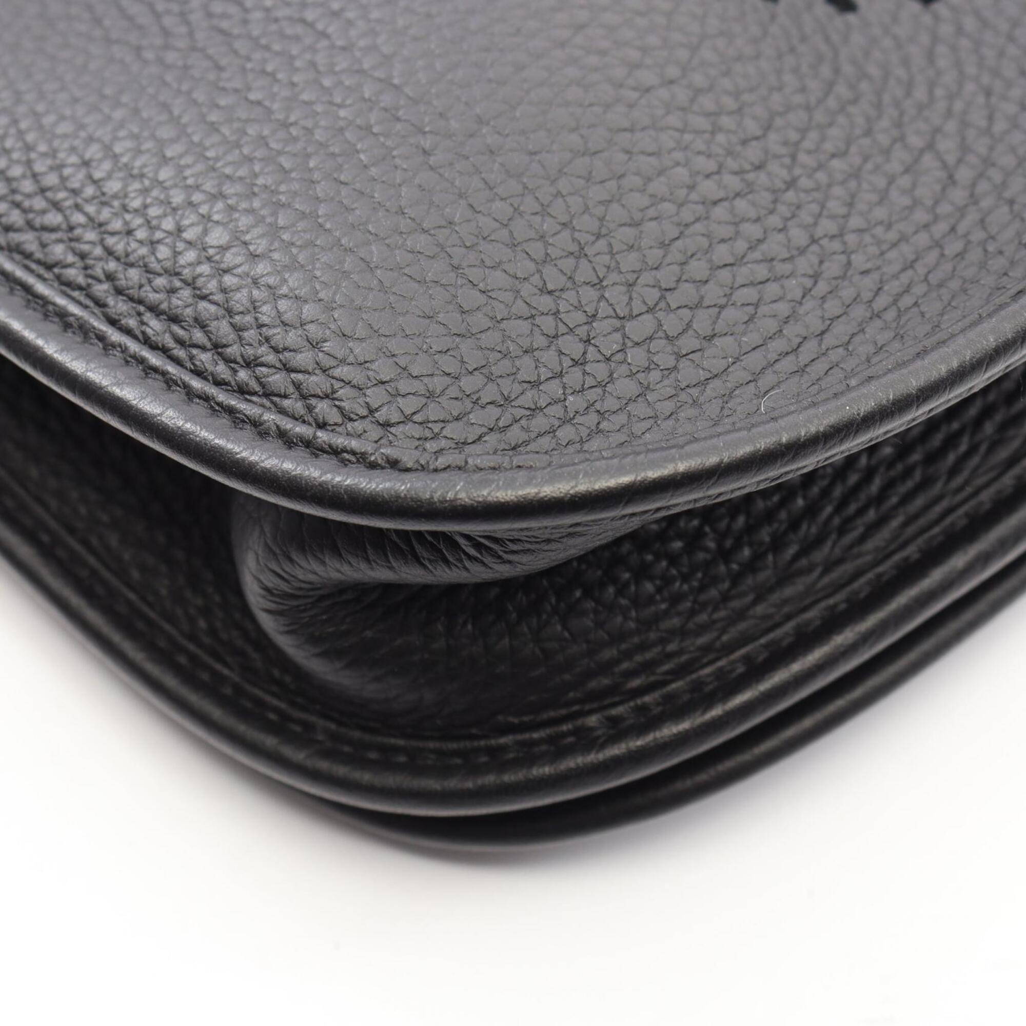 Hermes Black Taurillon Clemence Leather Leather Handbag Shoulder Bag (Pre-Owned)