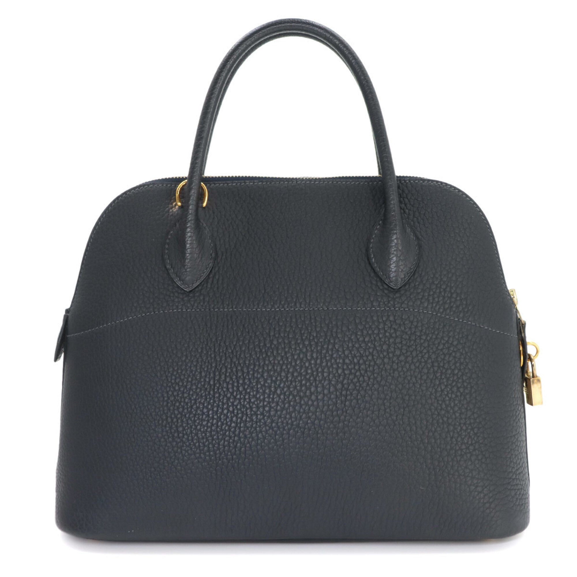 Hermes Blue Indigo Fjord Leather Handbag (Pre-Owned)