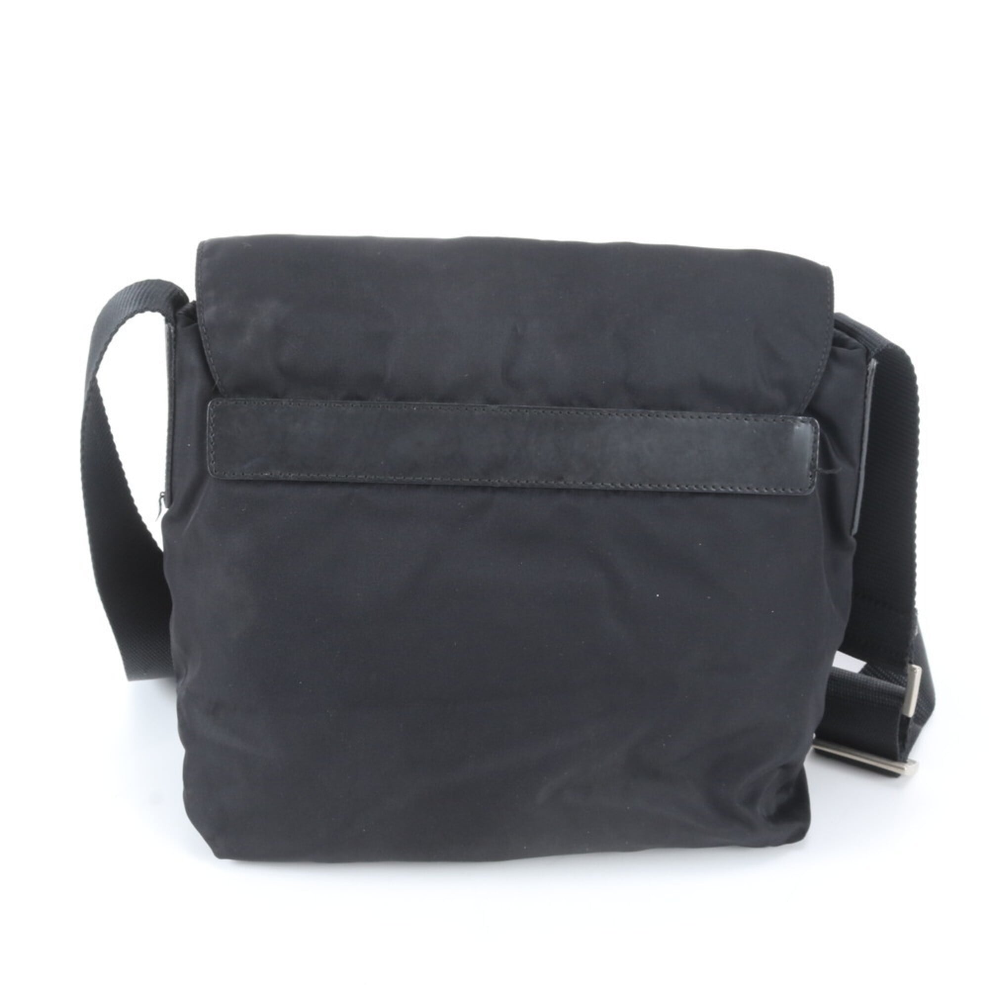 Prada Black Nylon Leather Shoulder Bag (Pre-Owned)