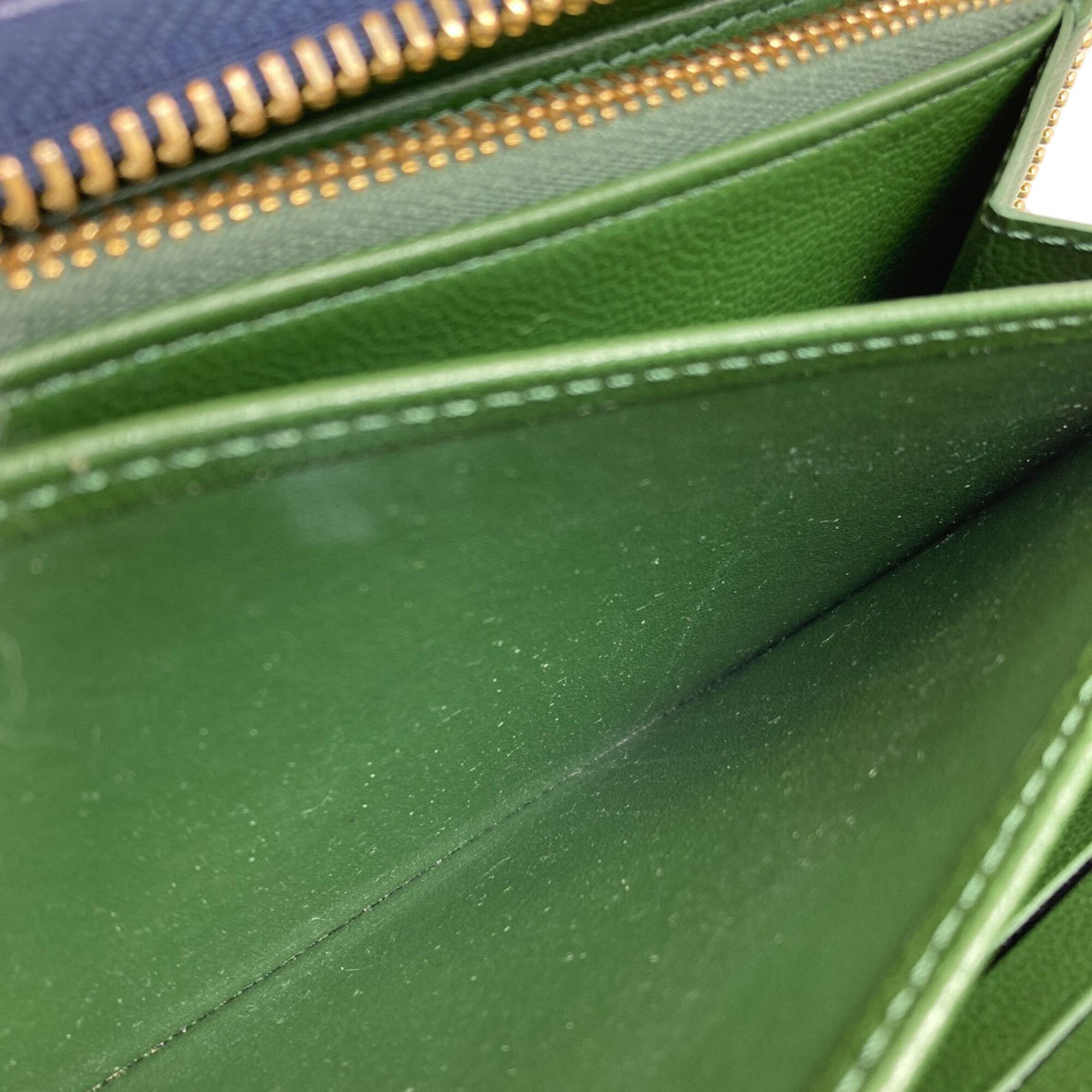 Louis Vuitton Blue Green Leather Long Wallet (Bi-Fold) (Pre-Owned)
