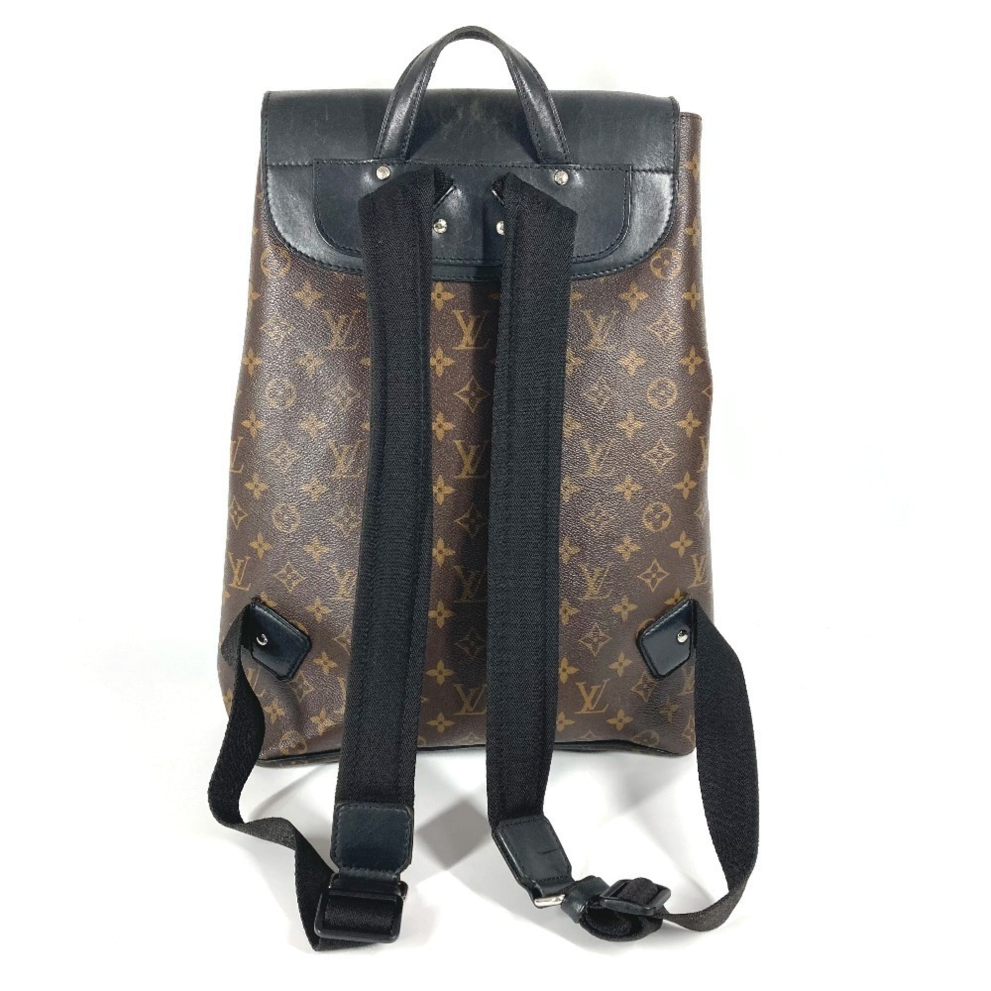 Louis Vuitton Black Brown Galle Monogram Backpack (Pre-Owned)