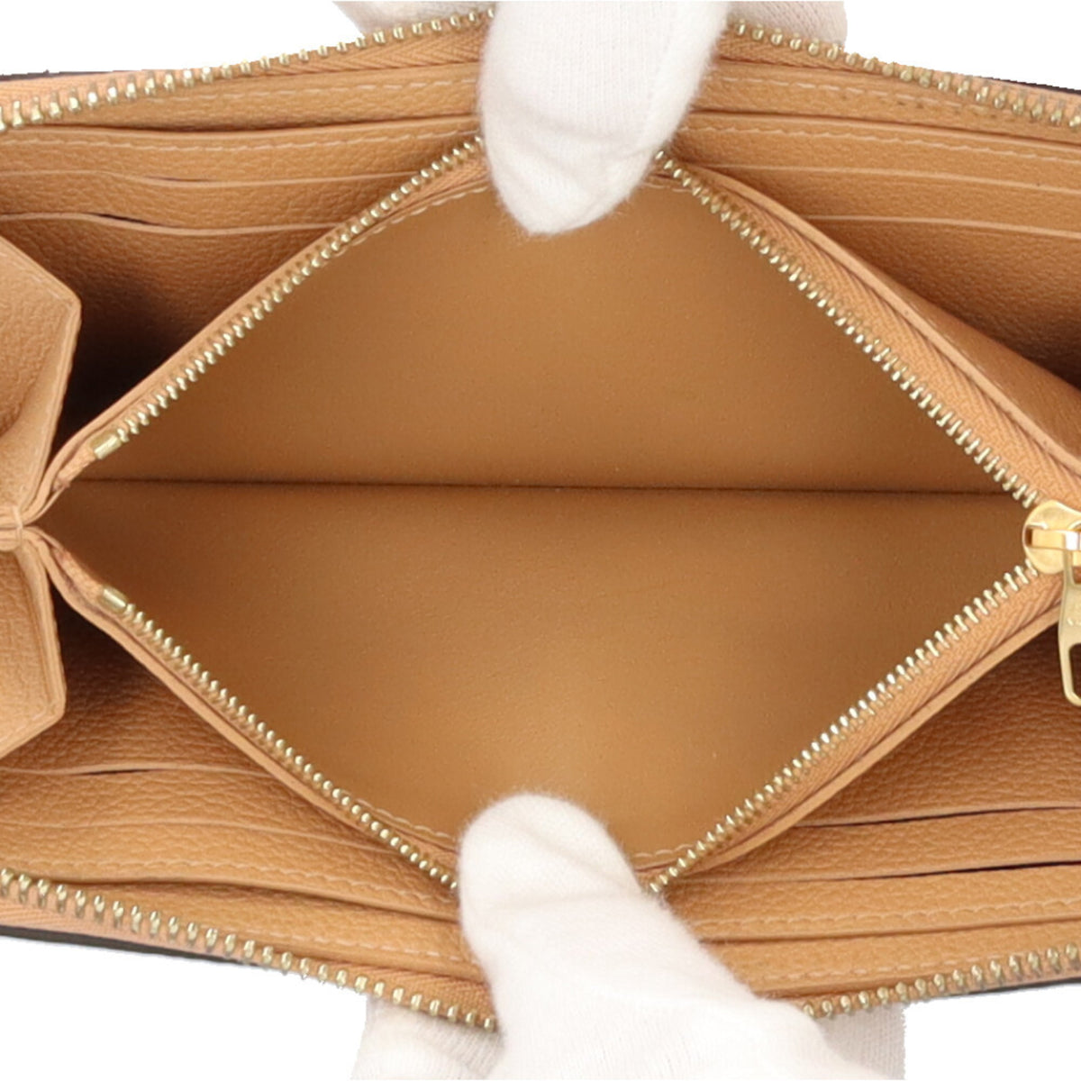 Louis Vuitton Monogram Empreinte Beige Galle Or Monogram Empreinte Coin Purse/Coin Case (Pre-Owned)