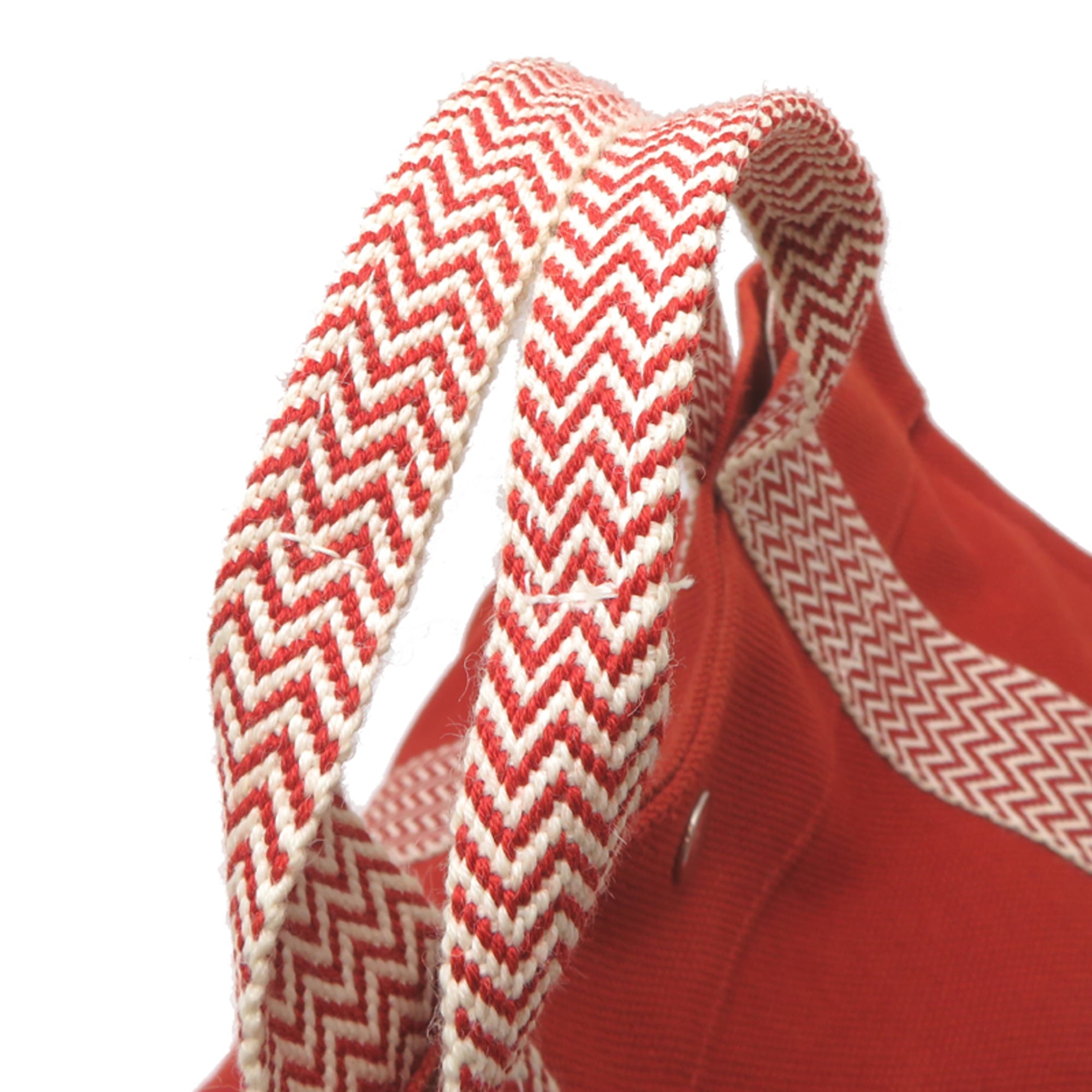 Hermes Orange Canvas Cotton Tote Bag (Pre-Owned)