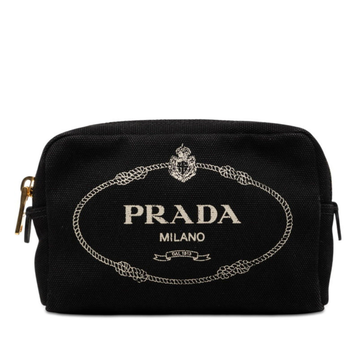 Prada Black Canvas Handbag Pouch (Pre-Owned)