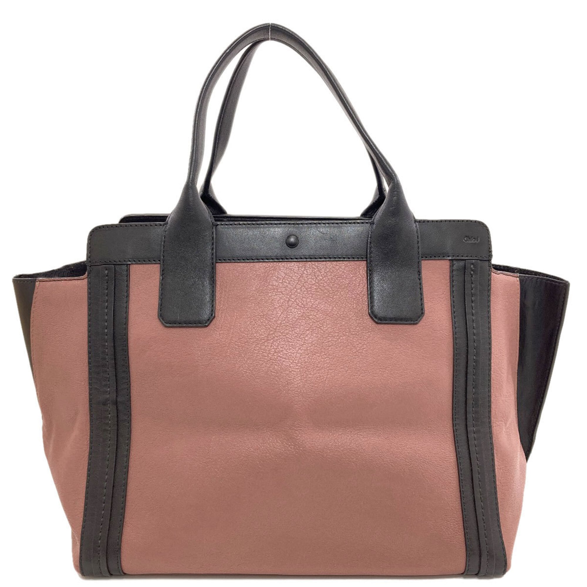 Chloé Alison Black Pink Leather Handbag (Pre-Owned)